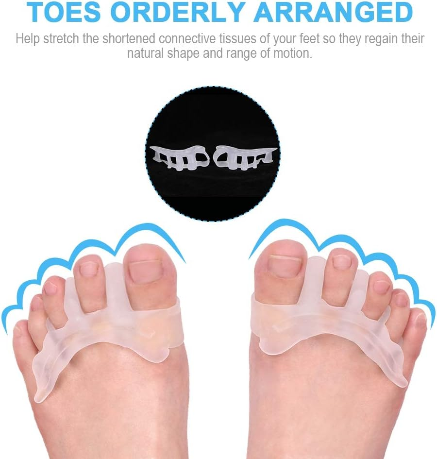 Gel Toe Separator, Soft Toe Straightener, Toe Spacers Toe Stretchers for Men and Women Easy Wear in Shoes image number 2