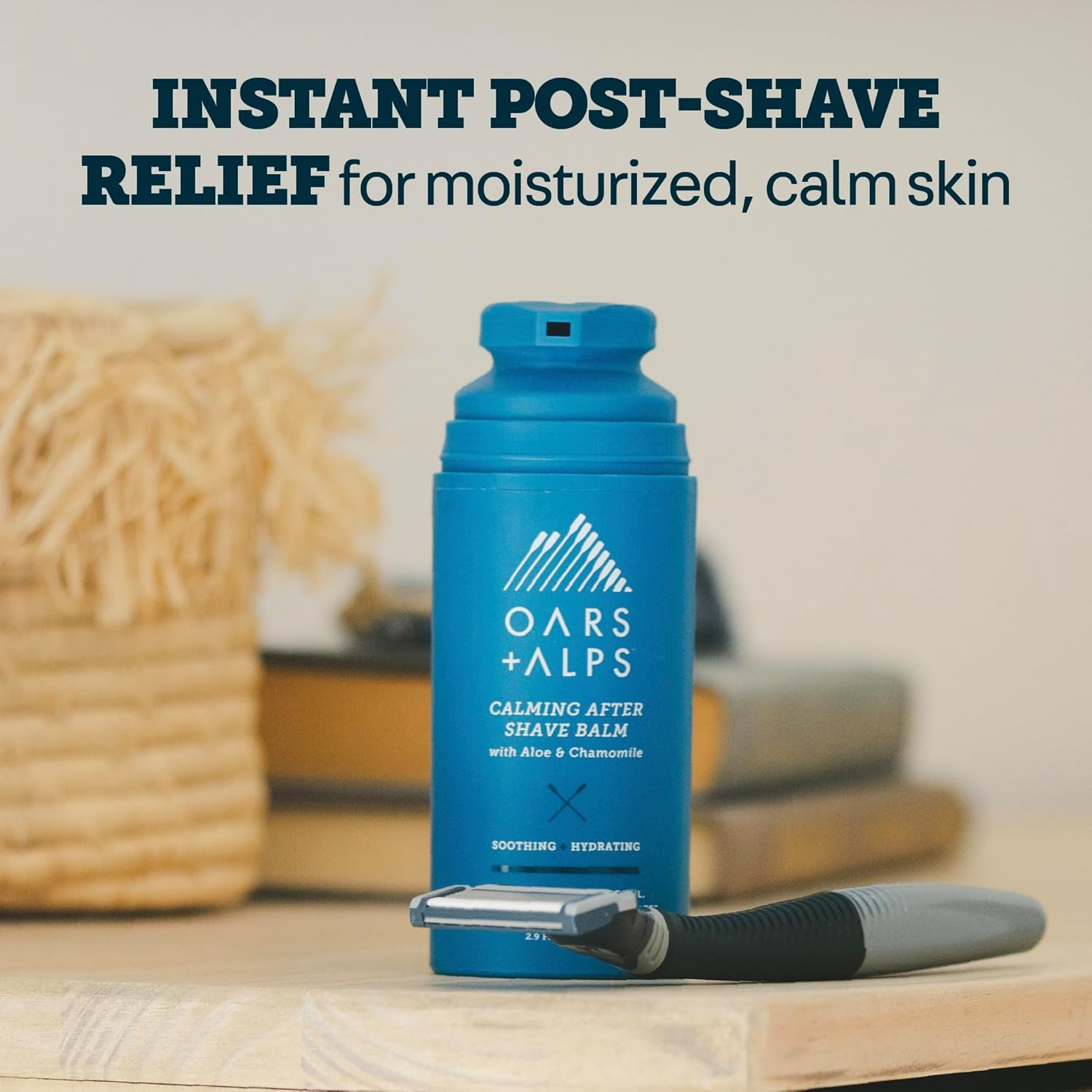 Oars + Alps Calming after Shave Balm and Lotion for Men, Dermatologist Tested and Infused with Aloe and Chamomile, TSA Friendly, 2.9 Fl Oz image number 1