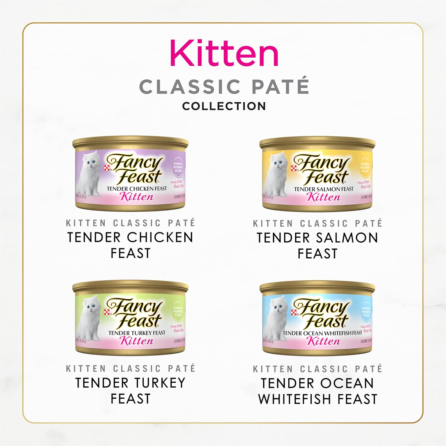 FANCY FEAST Classic Pat&eacute; Kitten Wet Cat Food Collection 24X85G