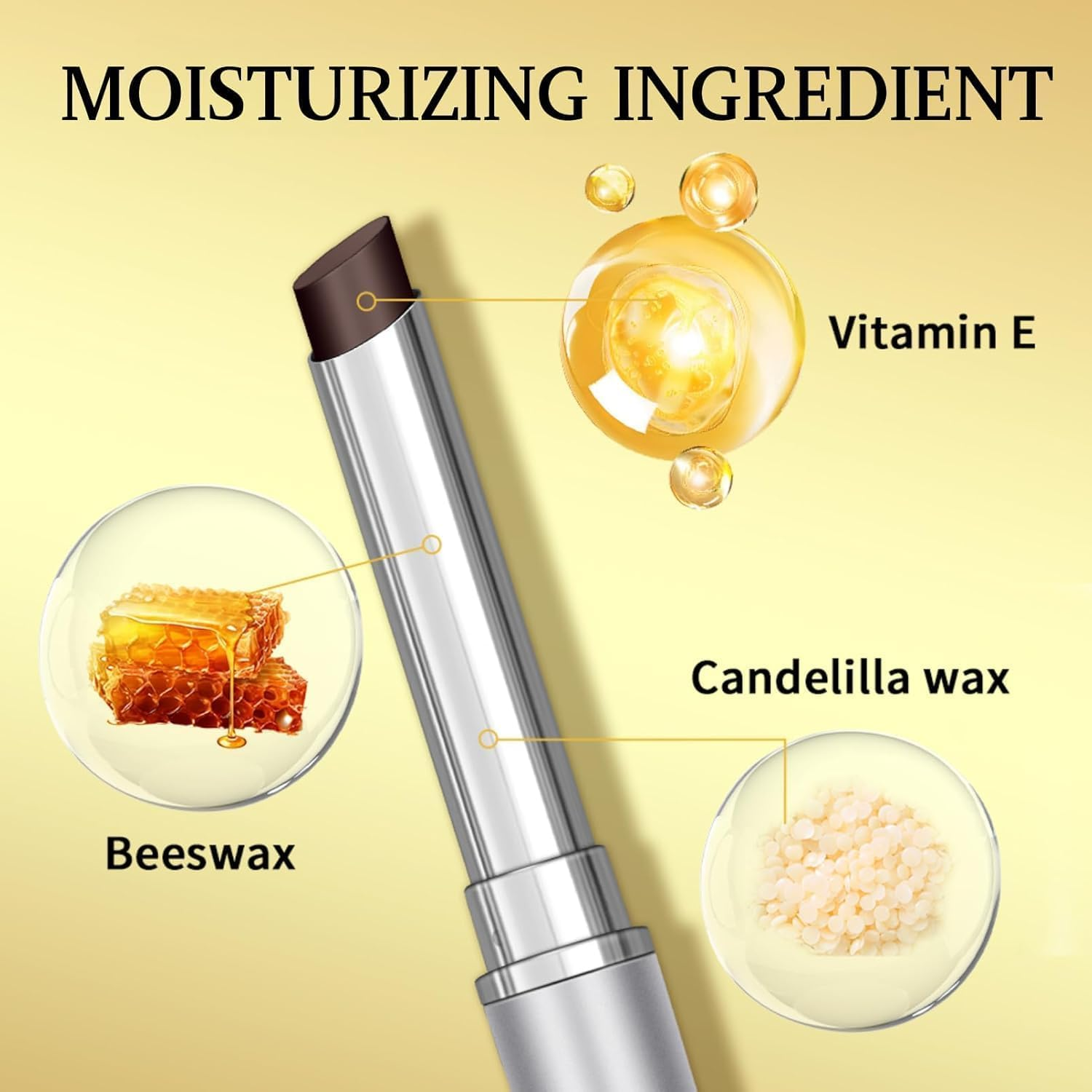 Almost Black Lipstick, Black Lipstick Matte, Black Lip Balm Almost Lipstick in Black, Nourishing Moisturising Lip Plumping for Dry Lips (2PCS) image number 1