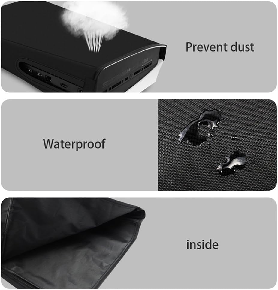 Black Dust Cover Waterproof for the Playstation 5 Game Console Accessories AU image number 1
