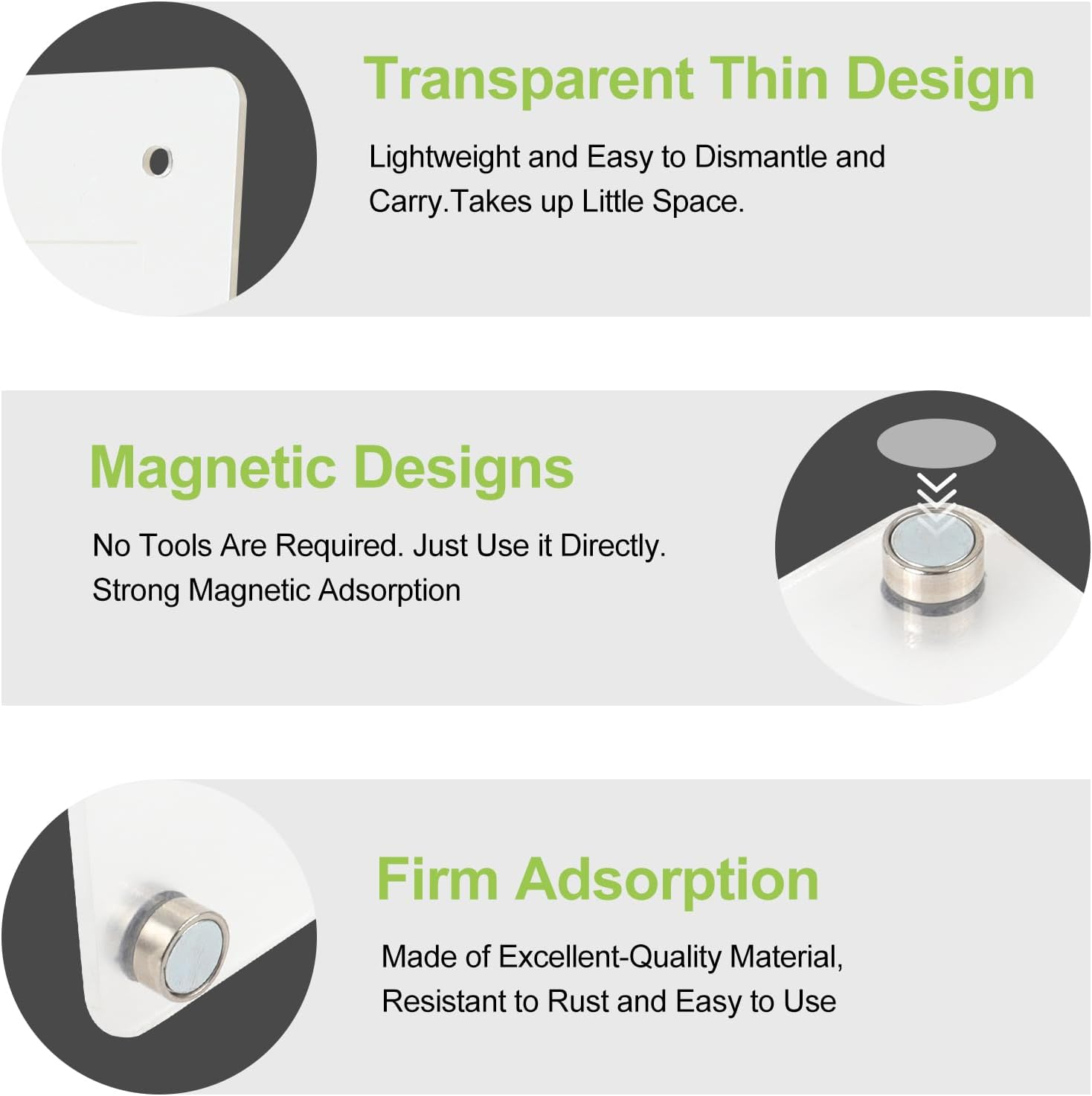 2 Magnetic Fridge Calendar 33X22Cm,Acrylic Clear Fridge Calendar Magnetic,Reusable Weekly/Monthly Planner for Family,Office,To Do List Meal Plan Board| Includes 6 Markers,Eraser and Pen Holder - 1 Magnetic Planner + 6 Markers image number 5