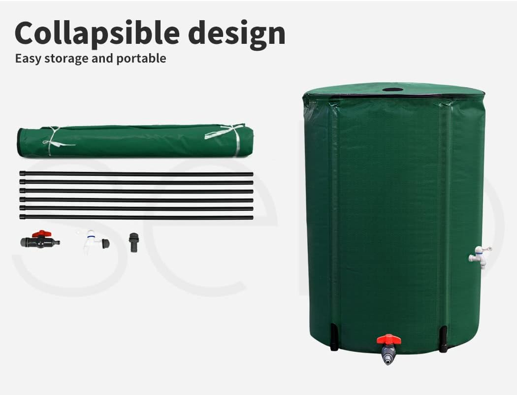 Water Tank Rain Storage Tanks Collapsible Camping Caravan Hydroponic Aqua 250L