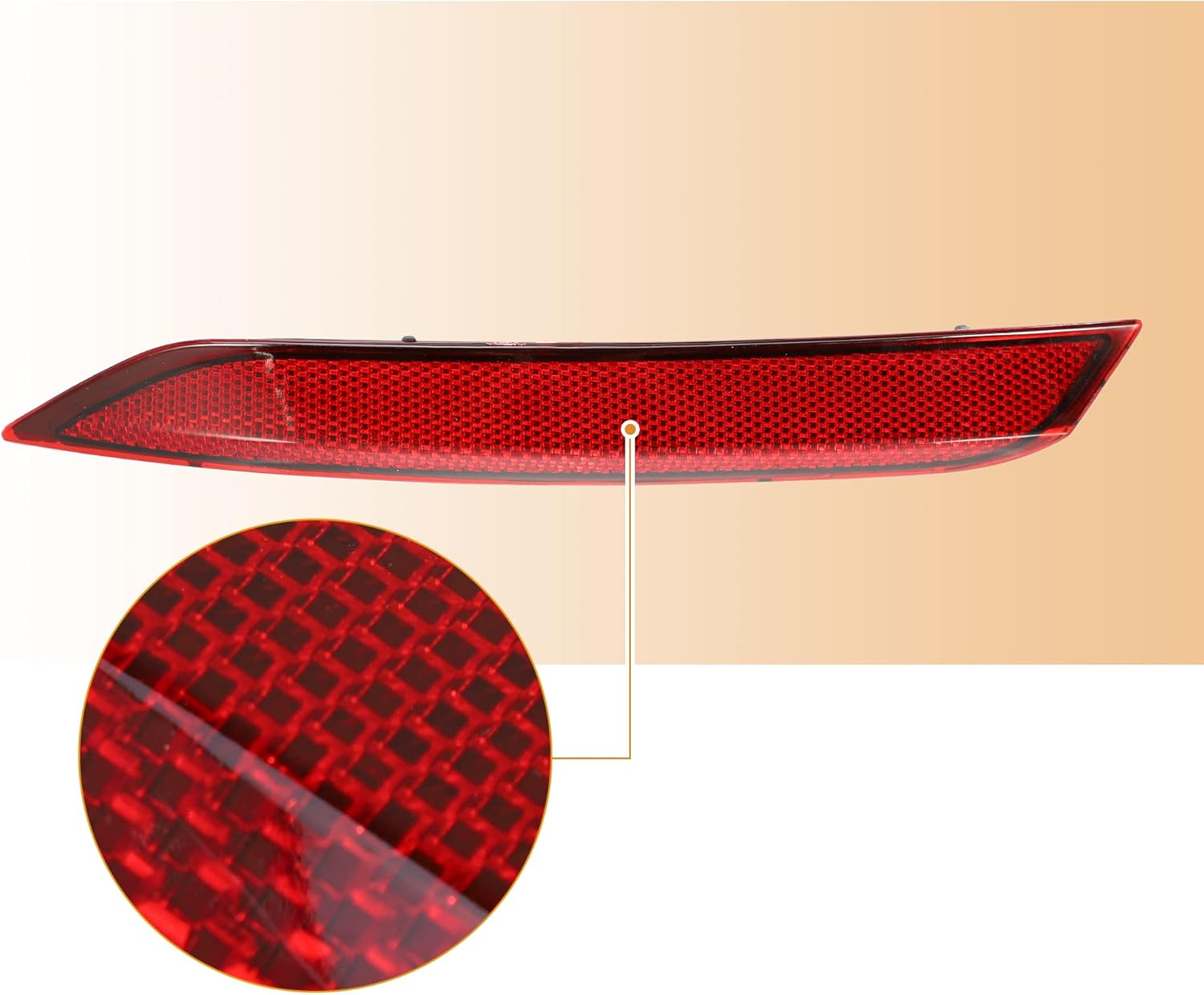 X AUTOHAUX 1Pcs Rear Left Bumper Reflector Light Cover 6C0945105B for VW POLO 2014-2017 Red image number 5
