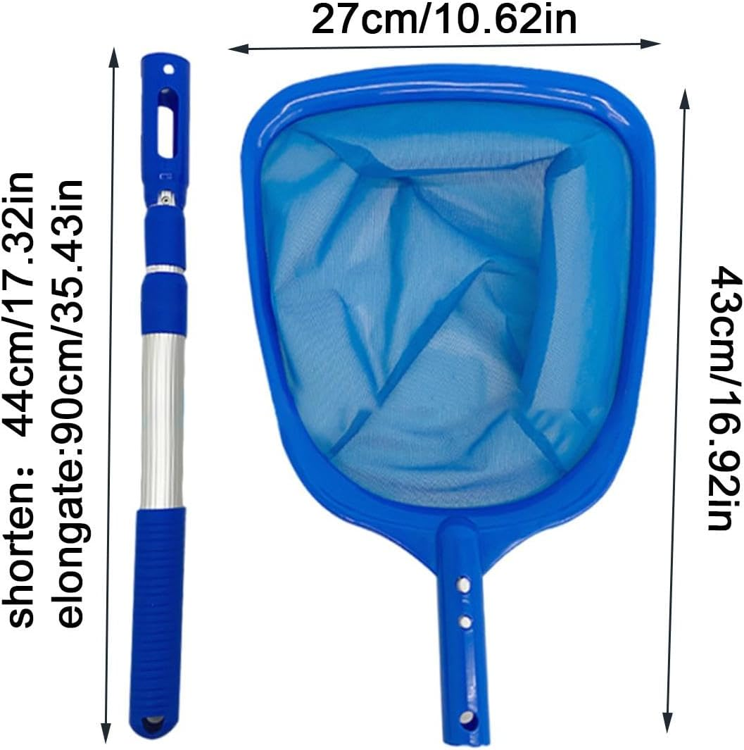 4 X Swimming Pool Cleaning Kit, Swimming Pool Cleaning Net with Adjustable Pole, Spa Pond Cleaning Tools, S-Urface Pool Net image number 4