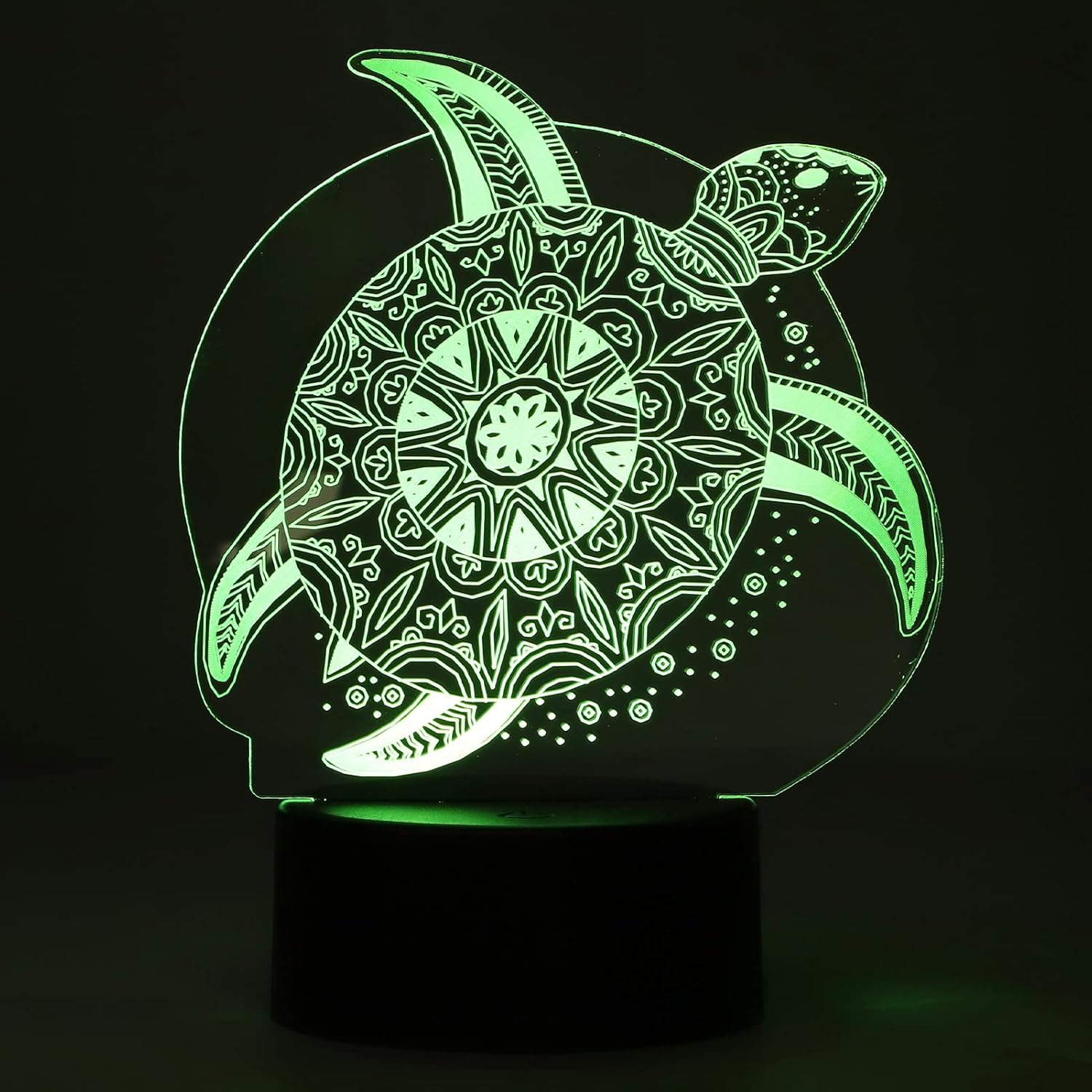 Sea Turtles 3D Light 7 Color Touch Changing LED Night Light Acrylic USB Powered beside Lamp for Kids Birthday Christmas Gifts image number 4