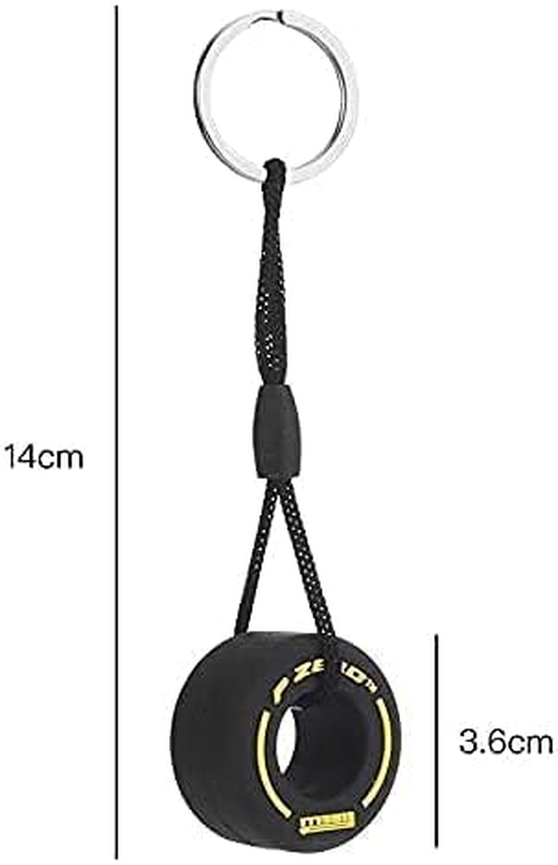 3 Pcs Soft Pvc Tire Keychain, Cute and Creative Tire Key Pendant, Car Keychain, Couple Backpack Pendant image number 4