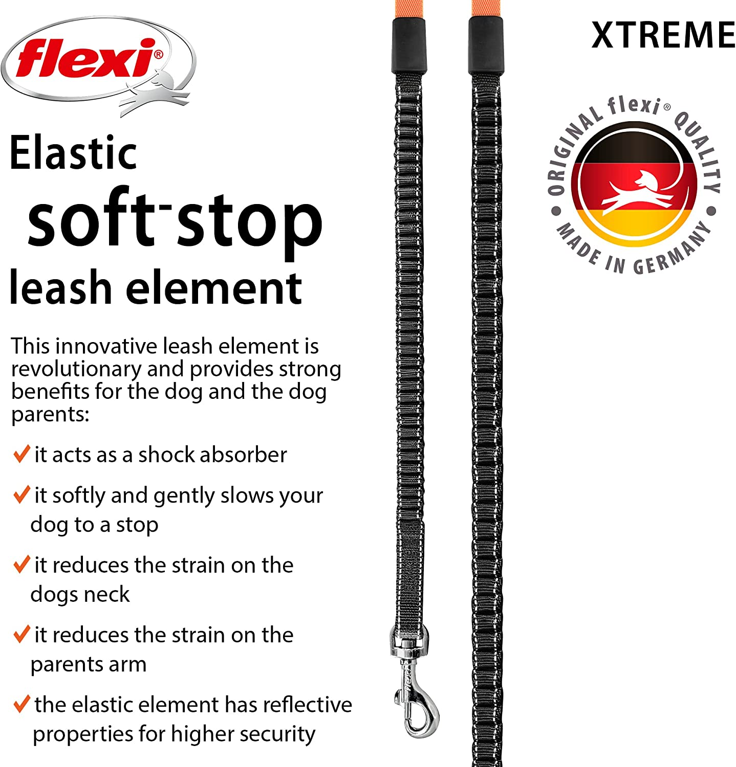 Flexi Retractable Dog Lead Xtreme Orange Medium image number 4