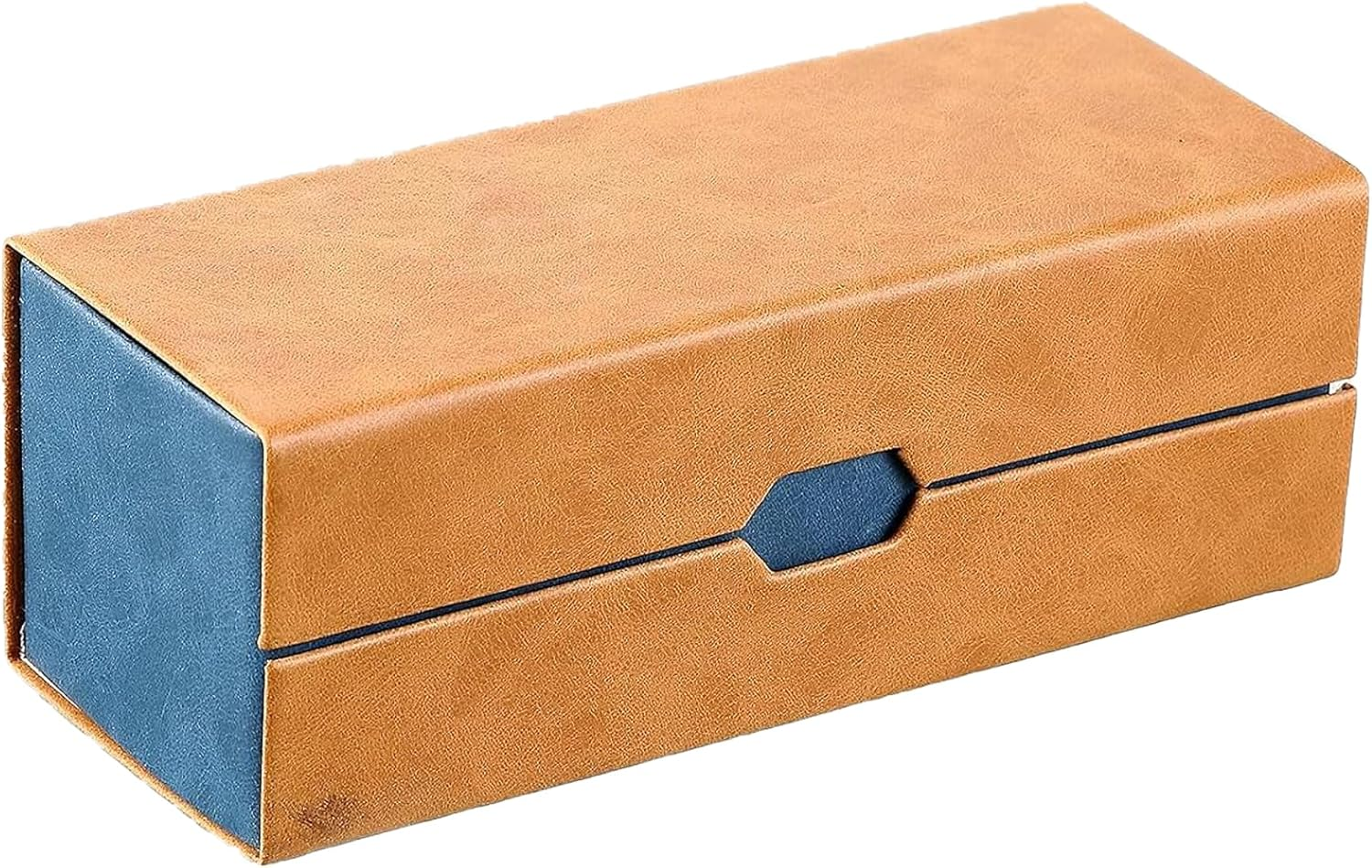 Reignsword 2 in 1 Contact Lens Case and Glasses Case, Double Sided Portable Contact Lenses Travel Cases, Sunglasses Holder for Men & Women, Contacts Lens Box Fit 30 Lenses (Brown)