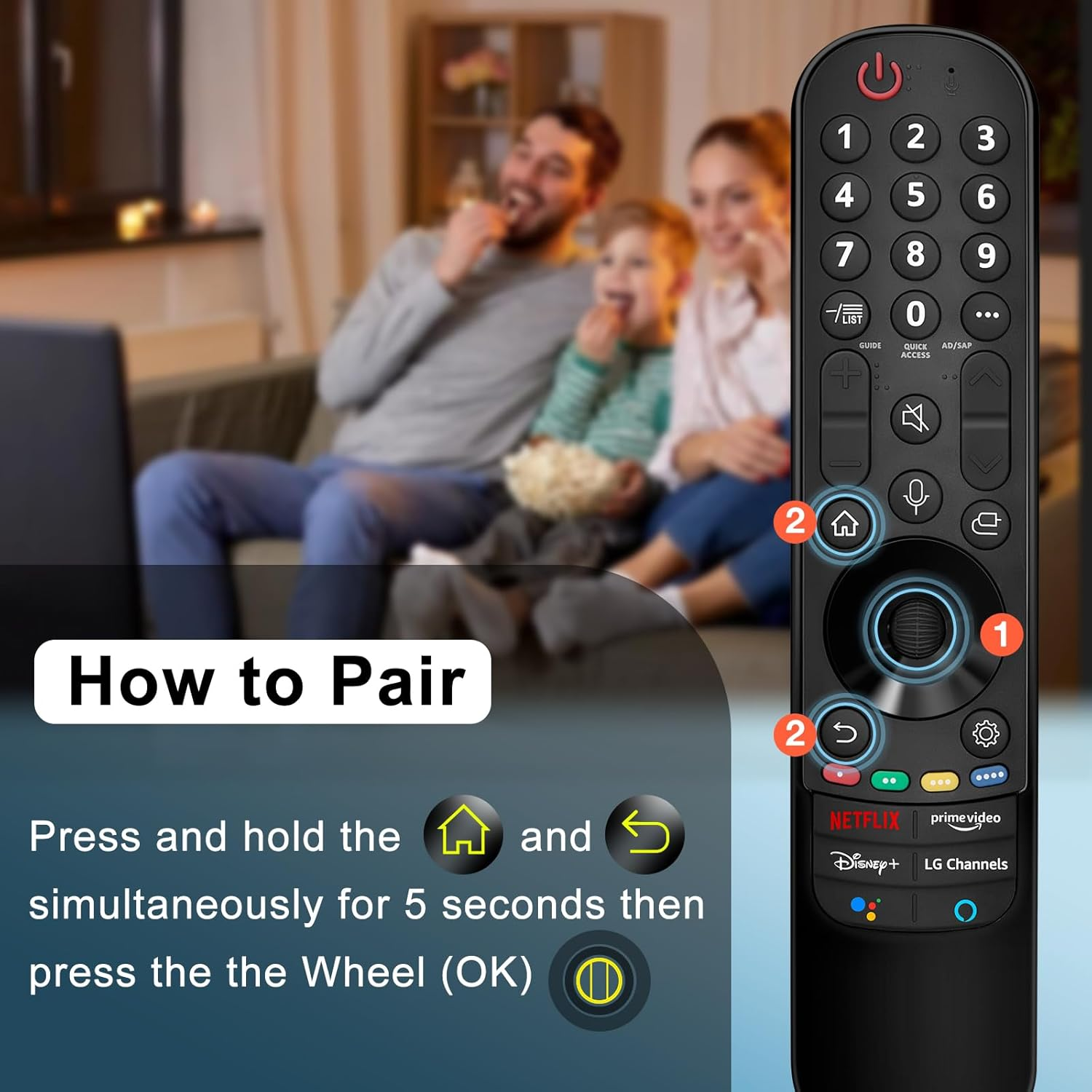 Voice Magic Remote Control for LG 2018-2024 UHD OLED QNED Nanocell 4K 8K Smart Tvs, Replacement Remote with Pointer Function AN-MR18BA, AN-MR19BA, AN-MR20GA, AN-MR21GA, MR22, MR23, MR24 image number 3