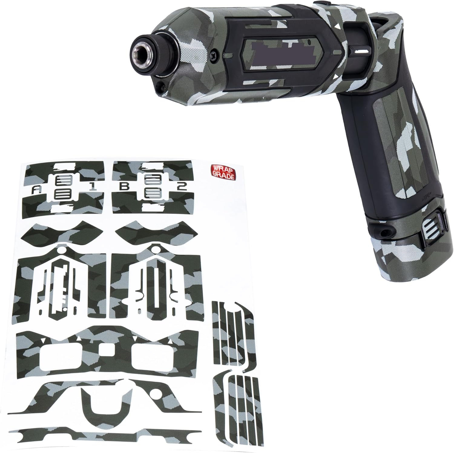 WRAPGRADE Custom Wrap Decal Stickers Compatible with Makita TD022D Impact Driver (Chaos Tribal Blue)