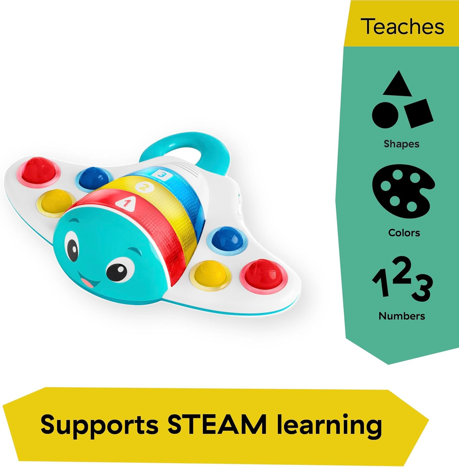 Baby Einstein Ocean Explorers Pop & Explore Stingray Popper Toy, Ages 6 Months and Up image number 6