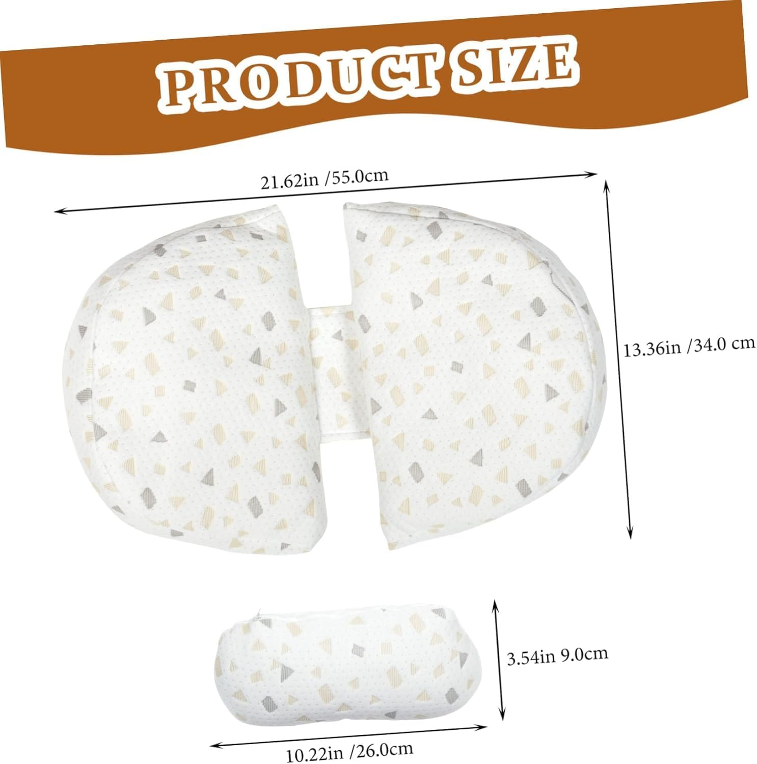 Andwoork Pregnancy Pillow, Soft Pregnancy Body Pillow, Maternity Pillow Support for Back, Belly, Maternity Pillow for Pregnant Women, Adjustable and Detachable(White) image number 4