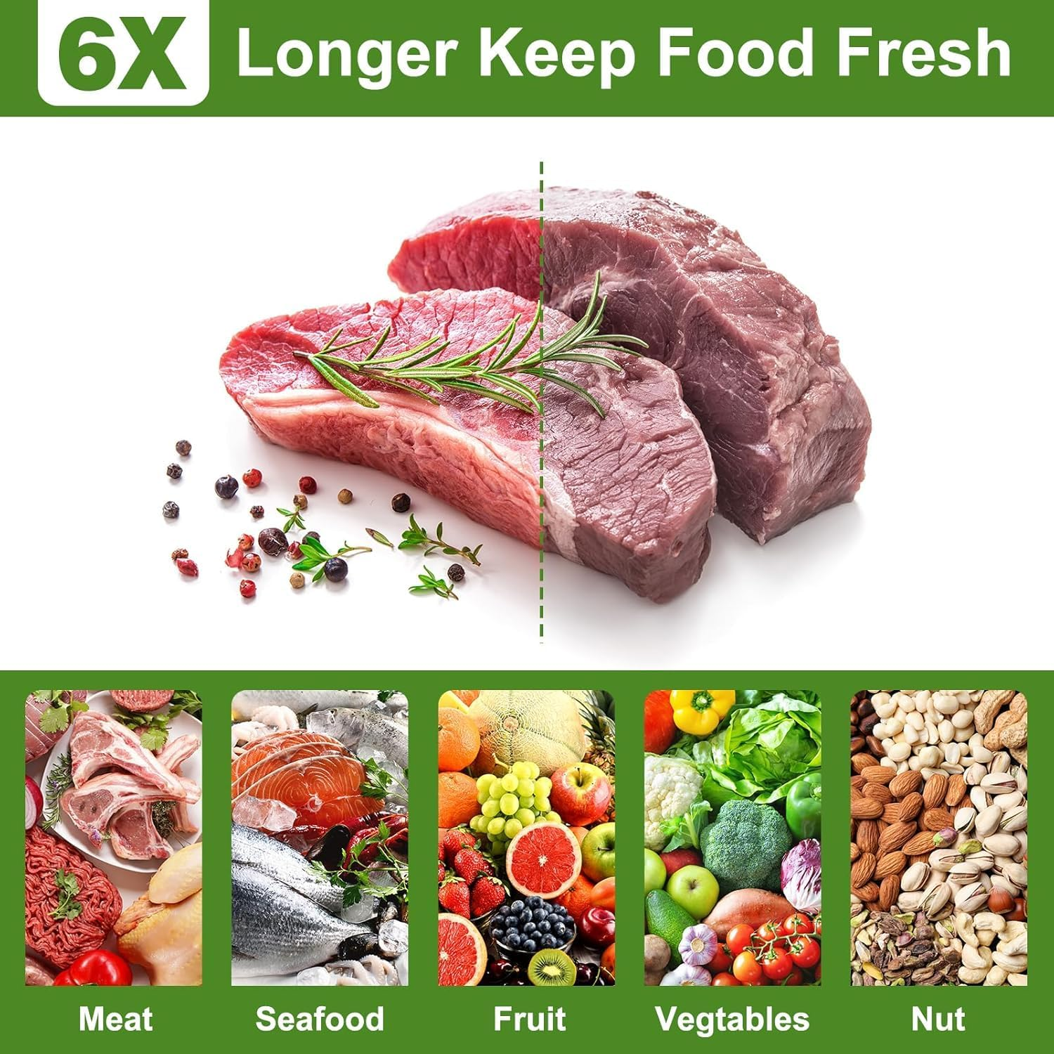 150 PCS Preservation Bags, Textured Food Storage, Meal Prep or Sous Vide Seal a Meal, Acuum Freezer Storage Bag Thick Embossed Upgrade Seal Precut image number 3