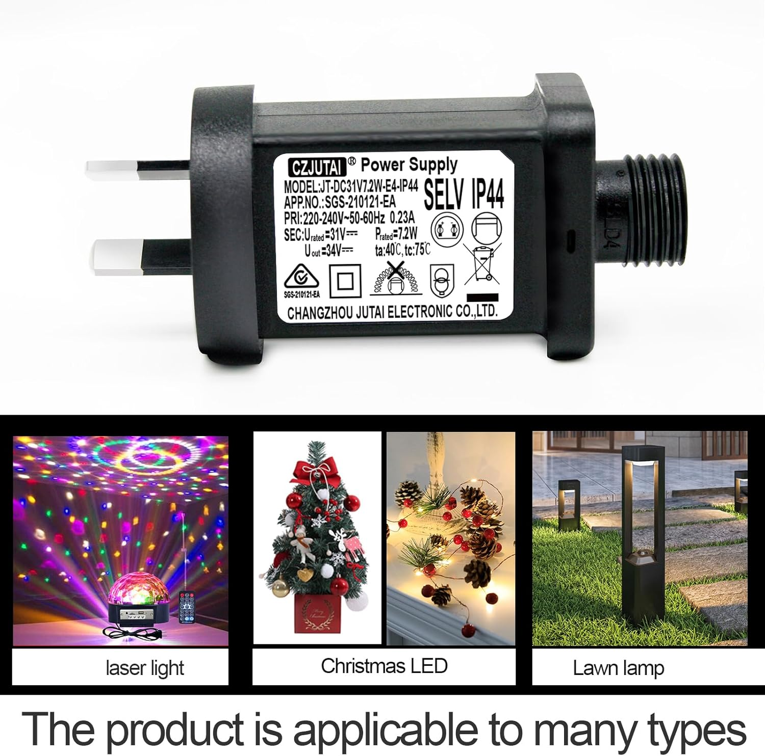 Premieradapter 31V 7.2W Replacement Power Supply CZJUTAI JT-DC31V7.2W /6W /4.5W /3.6W for Christmas Lighting, String Light, Projector Light, Lawn Lamp, Inflatable Device [A572] image number 4