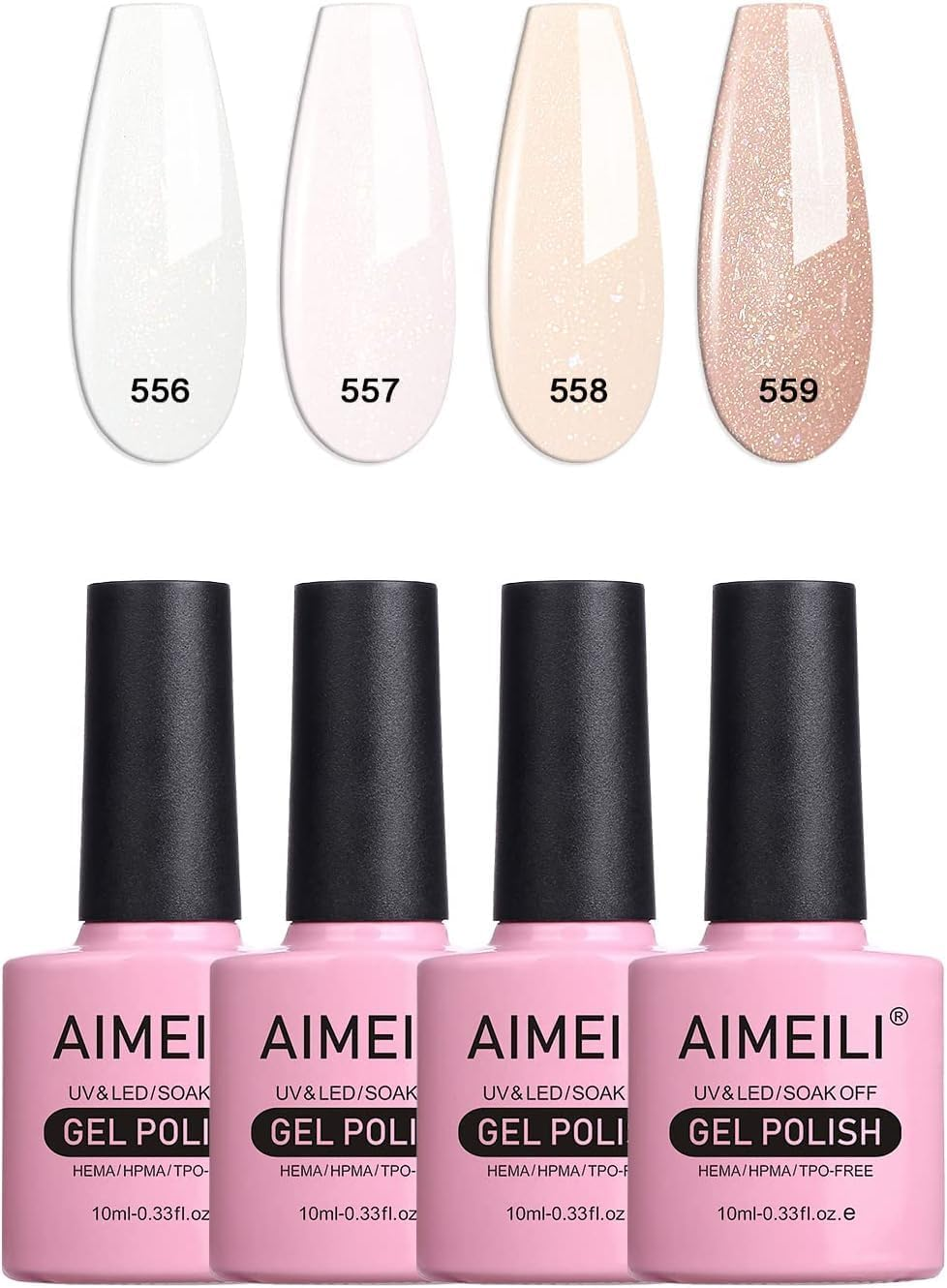 AIMEILI Gel Nail Polish Set 4 X 10ML