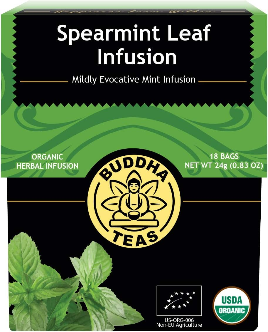Buddha Teas Organic Non-Caffeine Spearmint Tea 18 Teabags