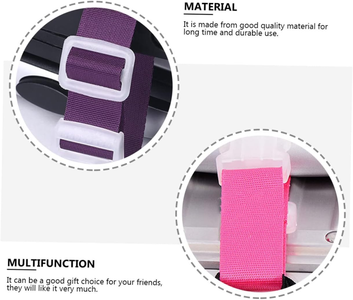 GALPADA 6Pcs Luggage Buckle Strap Luggage Hanging Buckle Belt for Suitcase Travel Use Random Color