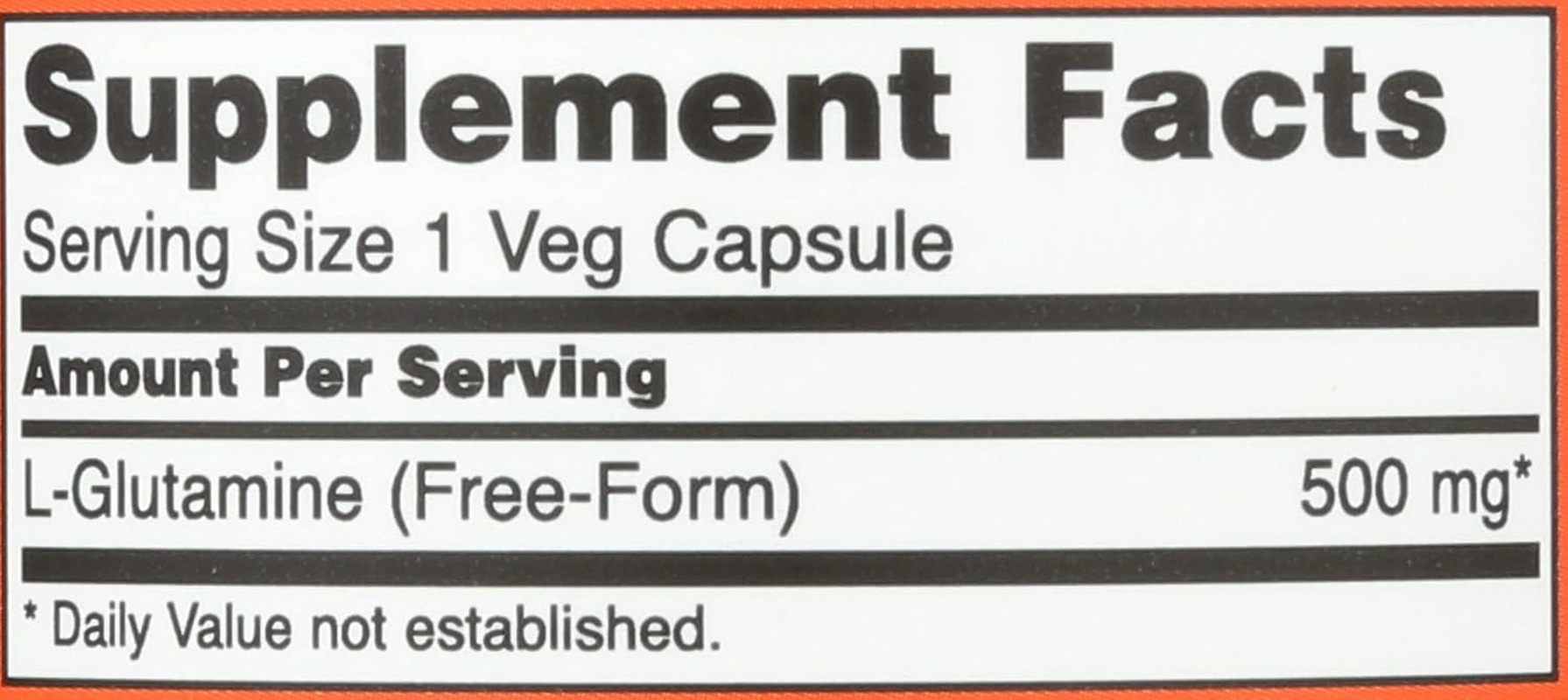 NOW Foods - L-Glutamine 500 Mg 120 Caps image number 4