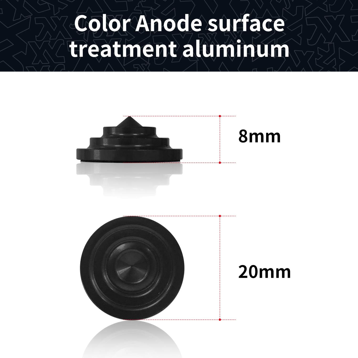 XCMAN 4 Layer-Cone Studs Dia 7.87 Inch Aluminum Snowboard Stomp Pad - 9Pcs image number 6