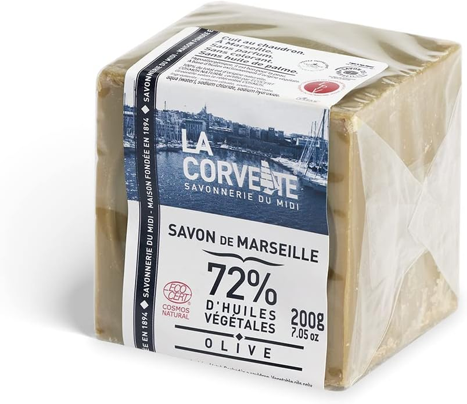 La Corvette Marseille Olive Cube Soap, 200 G image number 1