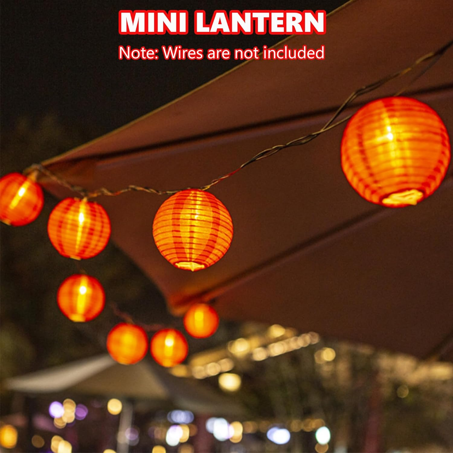 Niuhong 10 X 3 Inch Mini round Lantern, Small Lanterns, Room Decoration, Hanging Garden, Balcony Decoration, Indoor and Outdoor Party, Birthday, Wedding, Christening (Red) image number 6