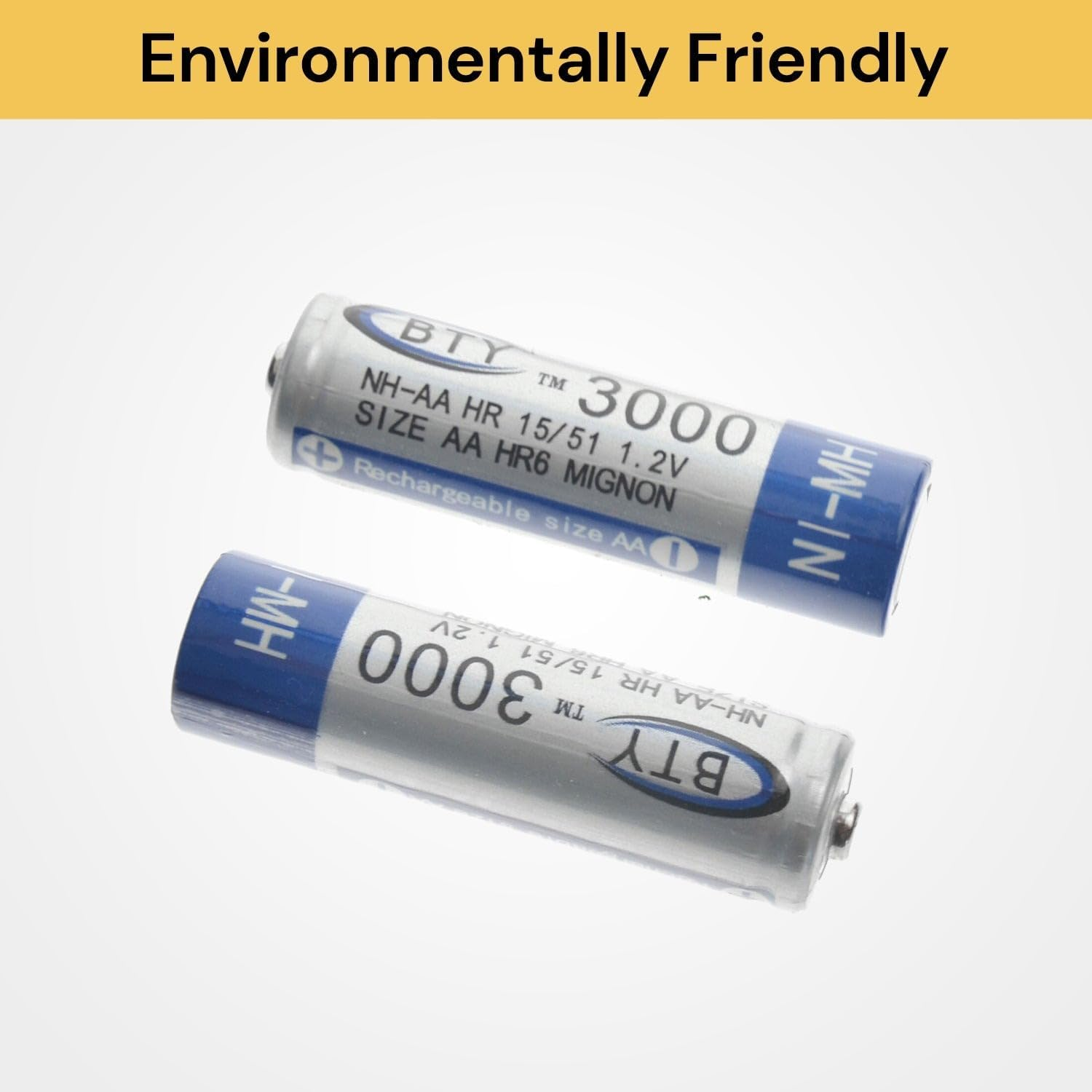 EZONEDEAL Rechargeable Battery NI-MH 1.2V 3000Mah Aa/Recharge Batteries - 4Pc/Pack image number 6