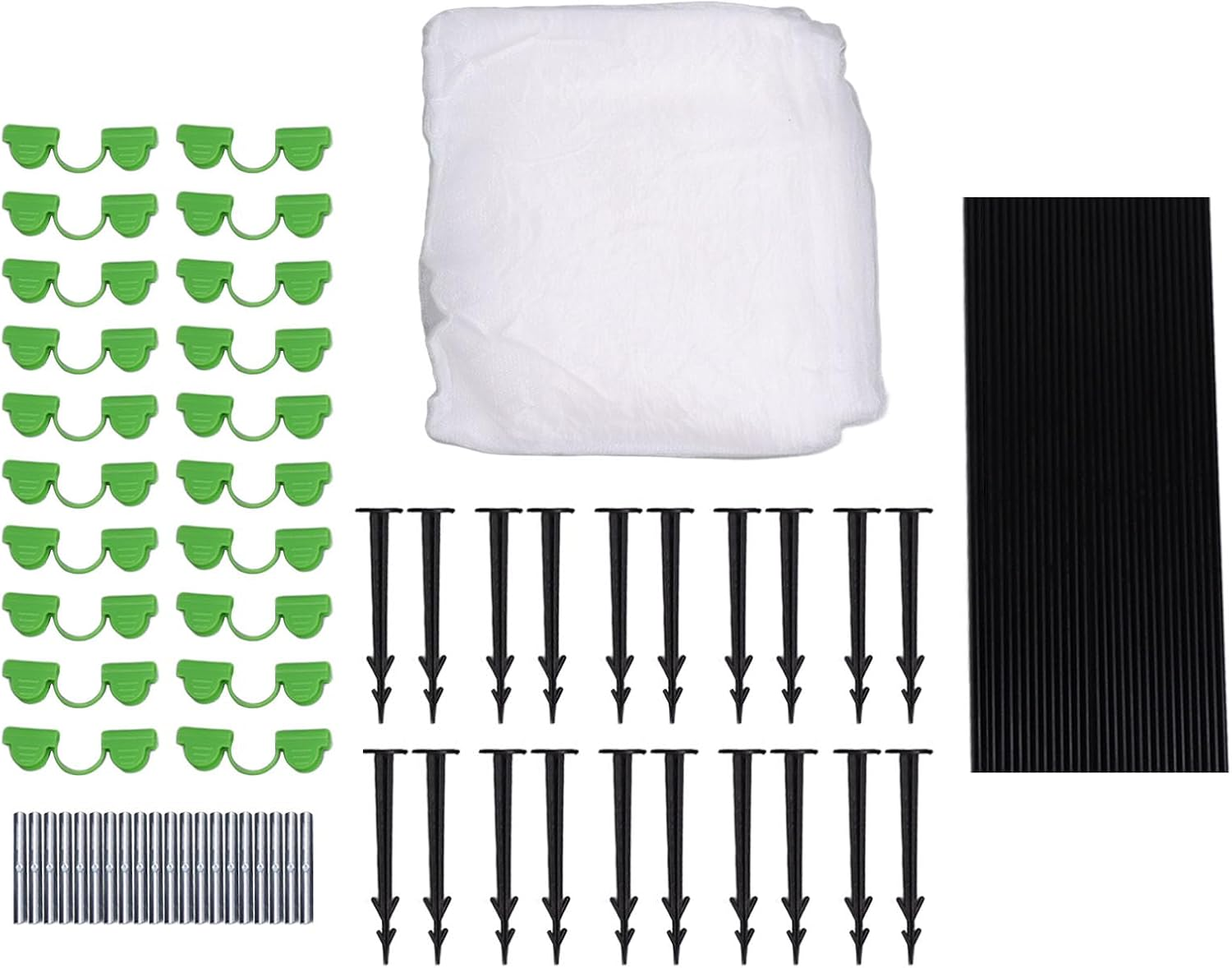 Greenhouse Hoops and Grow Tunnel Kit with Polyethylene and Glass Fiber for DIY Garden Support Frame, Gardening Supplies Including Nonwoven Cold Cloth and PE8S Rain Film, image number 4