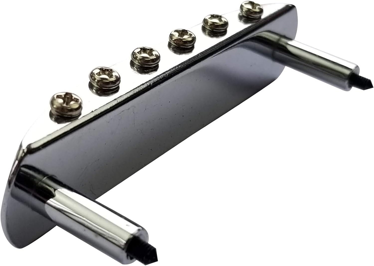 Mustang Bridge W/Large Saddles, Also Fits Fender Jaguar or Jazzmaster- Chrome image number 2