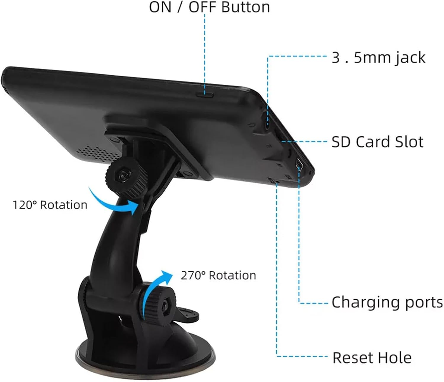 5 Inch 4G GPS Navigator System Touch Screen Car Truck Navigation AU Map image number 2