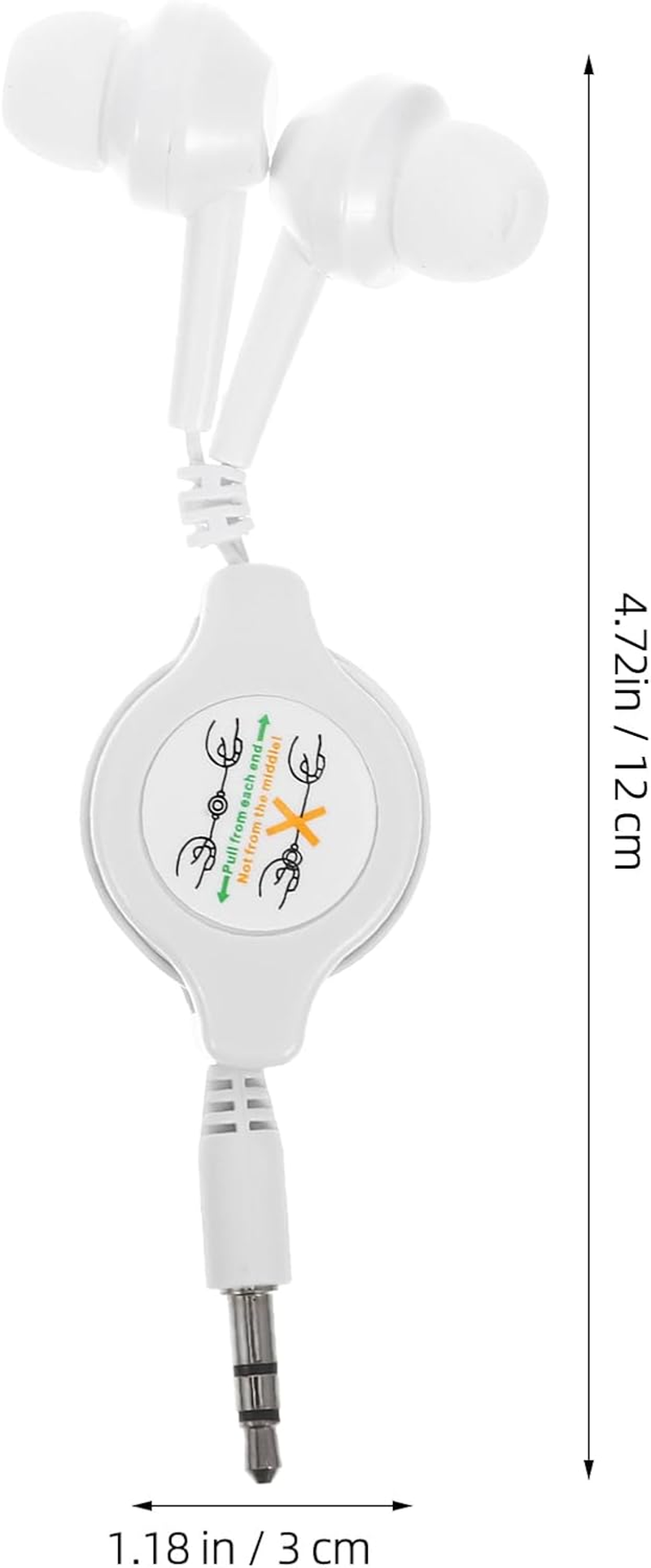 TEHAUX Wired In-Ear Headphones, 3.5Mm Wired Earbuds, MP3 Phones Portable Double Pull Telescopic Headphones Buds over the S Headset Player Noise Reduction