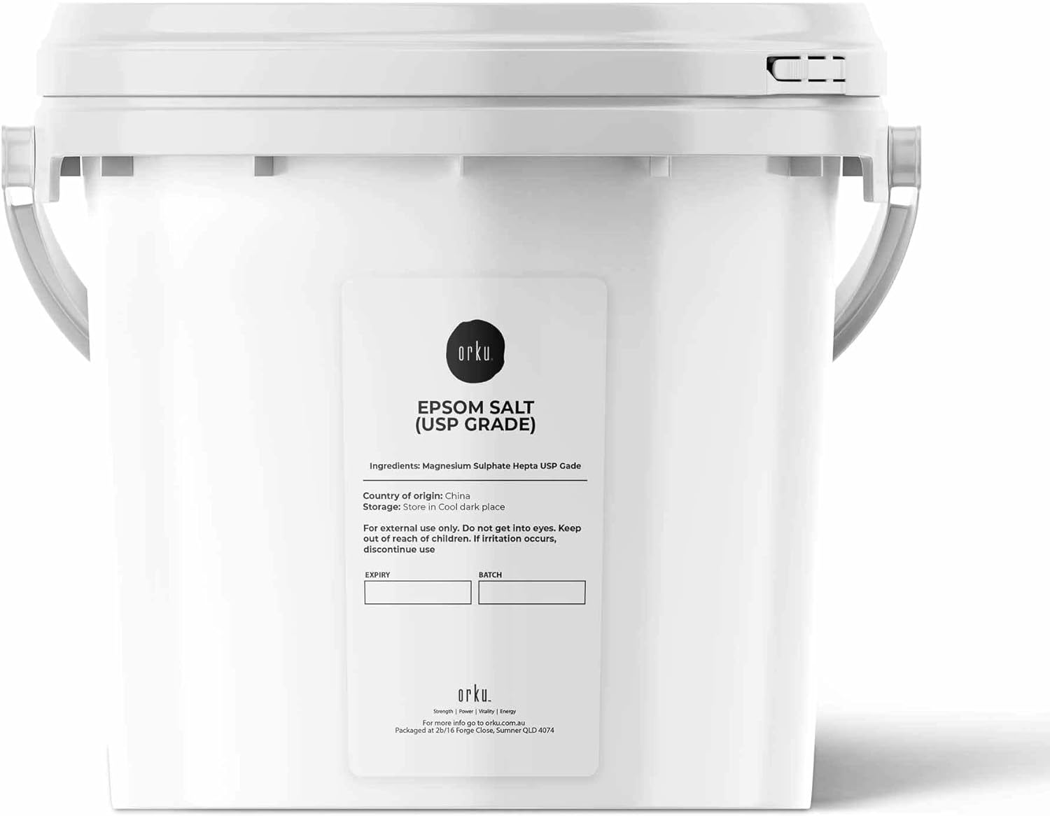 Orku 5Kg Epsom Salt Tub- USP Grade Magnesium Sulfate Body Bath Salts image number 4