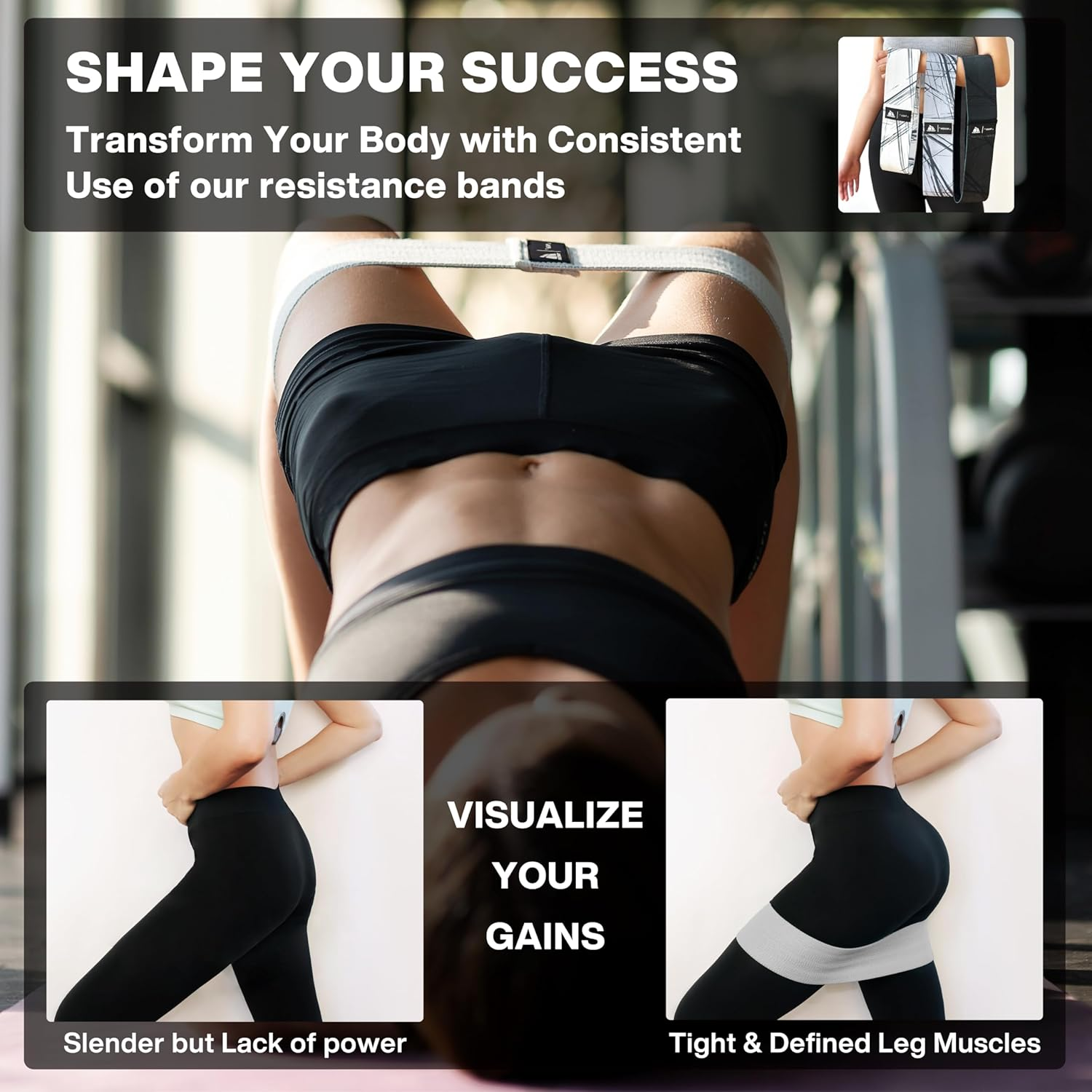 Meteor Non-Slip Resistance Bands - Fabric Booty Bands for Exercise & Fitness - Durable Hip and Squat Bands with Varying Resistance Levels for Strength Training image number 4