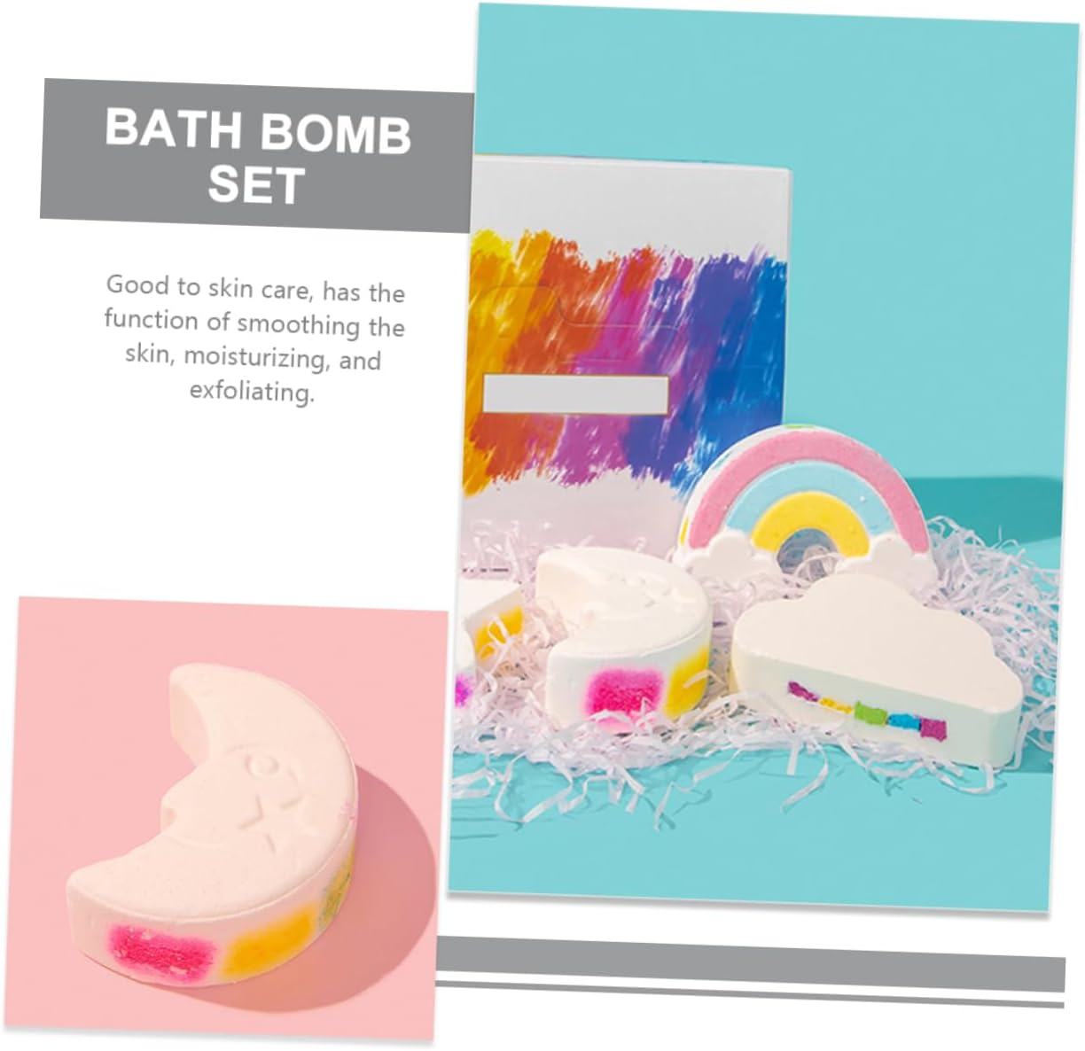 COOLHIYA 4Pcs Cute Bubble Making Bath Salt Bomb Portable Fragrance for Relaxing image number 6