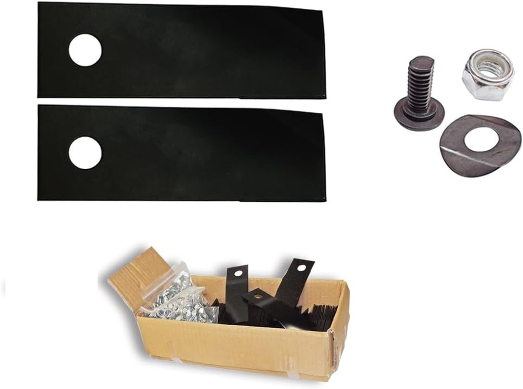 4Pcs Blades & Bolts for 18" & 20" Rover Rear Catcher Lawn Mowers A01118K A00672K for Stihl 6105 183 6070 Catcher Lawn Mowers image number 4