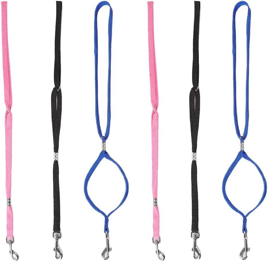 Ipetboom 4Pcs 48Cm Pet Grooming Table Fixed Ropes Hanging Restraint for Bathing and Beauty Grooming, Sturdy Pet Bath Rope Accessories for Dogs and Cats Random Color