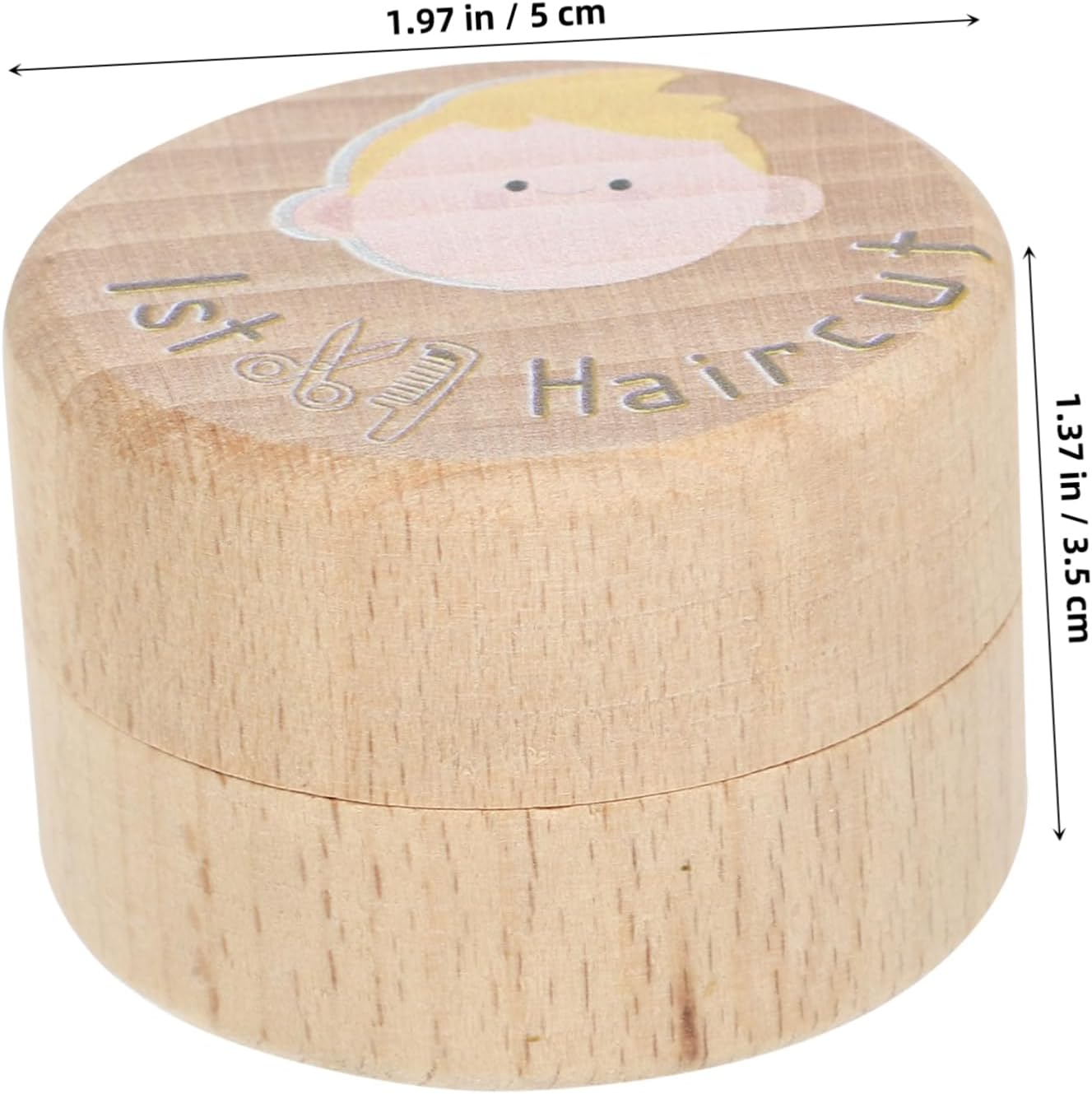 Boy Keepsake Box Wooden Haircut Storage Holder for First Haircut Memories Compact Haircut Container for Boys and Cherish Special image number 6