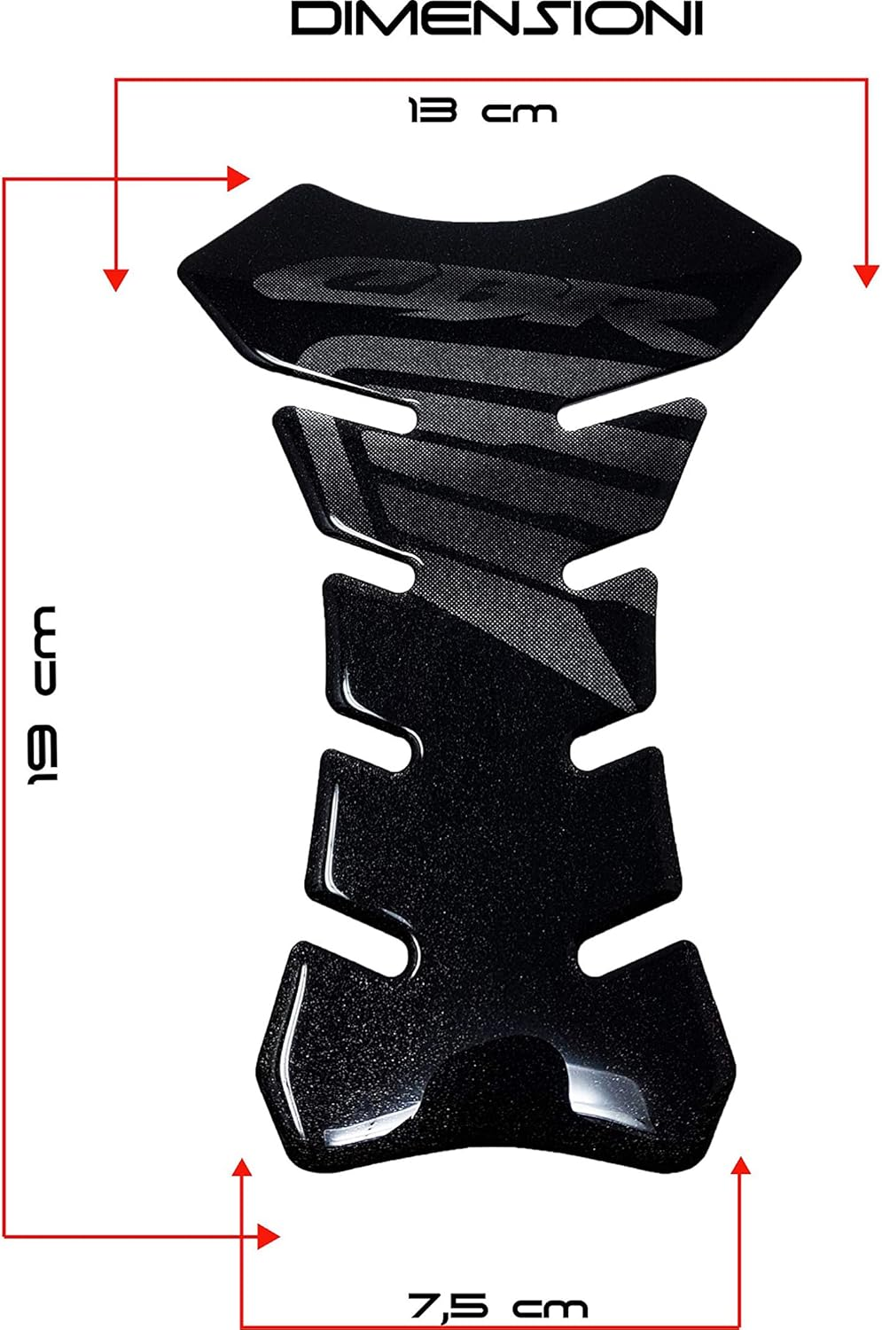 3D Tank Protection for CBR Honda Motorcycle, Black image number 3