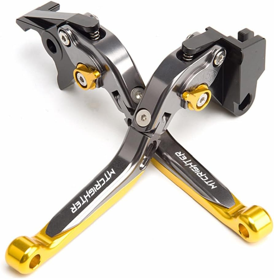 MTCRIGHTER for Yamaha MT-09 MT-09SP 2024-2025 Retractable Foldable Brake Lever Clutch Lever, CNC Aluminum Alloy Made (Titanium)