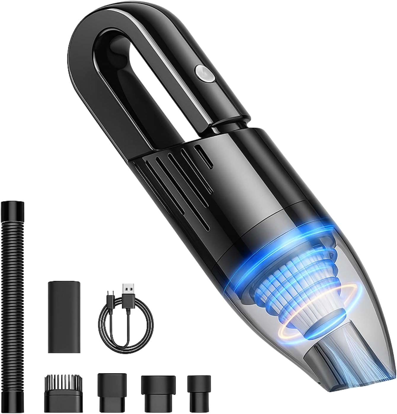 High-Power Cordless Car Vacuum Cleaner &ndash; Portable Handheld Mini Vacuum for Car and Suvs (Black), Lightweight, Portable Interior Cleaner for Cars & Home image number 1