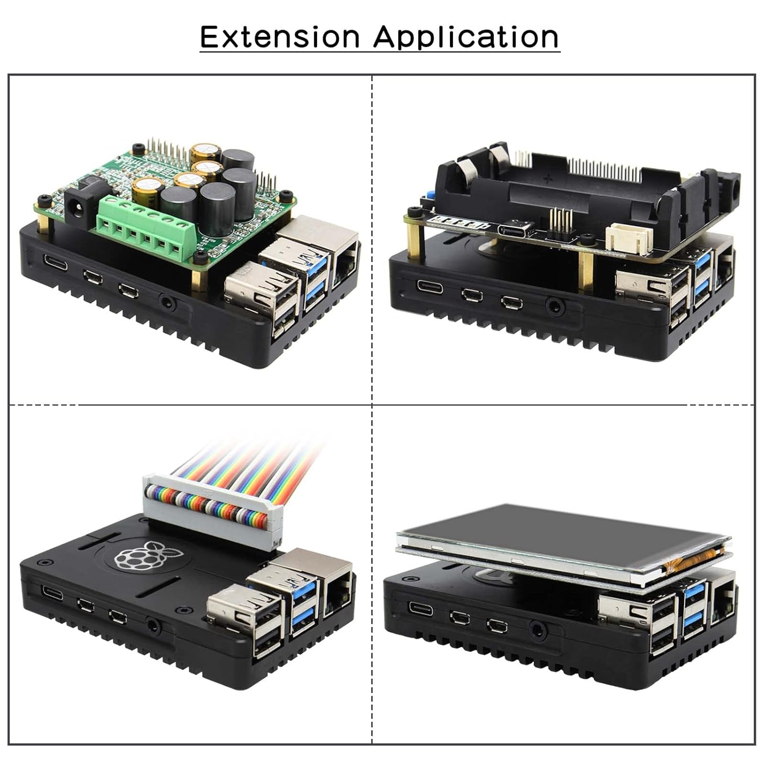 Geekworm Raspberry Pi 4 Case, Raspberry Pi 4 Model B CNC Ultra-Thin Aluminum Alloy Metal Passive Cooling Case, Raspberry Pi 4 Heatsink Case Compatible with Raspberry Pi 4B, Pi 4B, Pi 4 Only (N300) image number 4