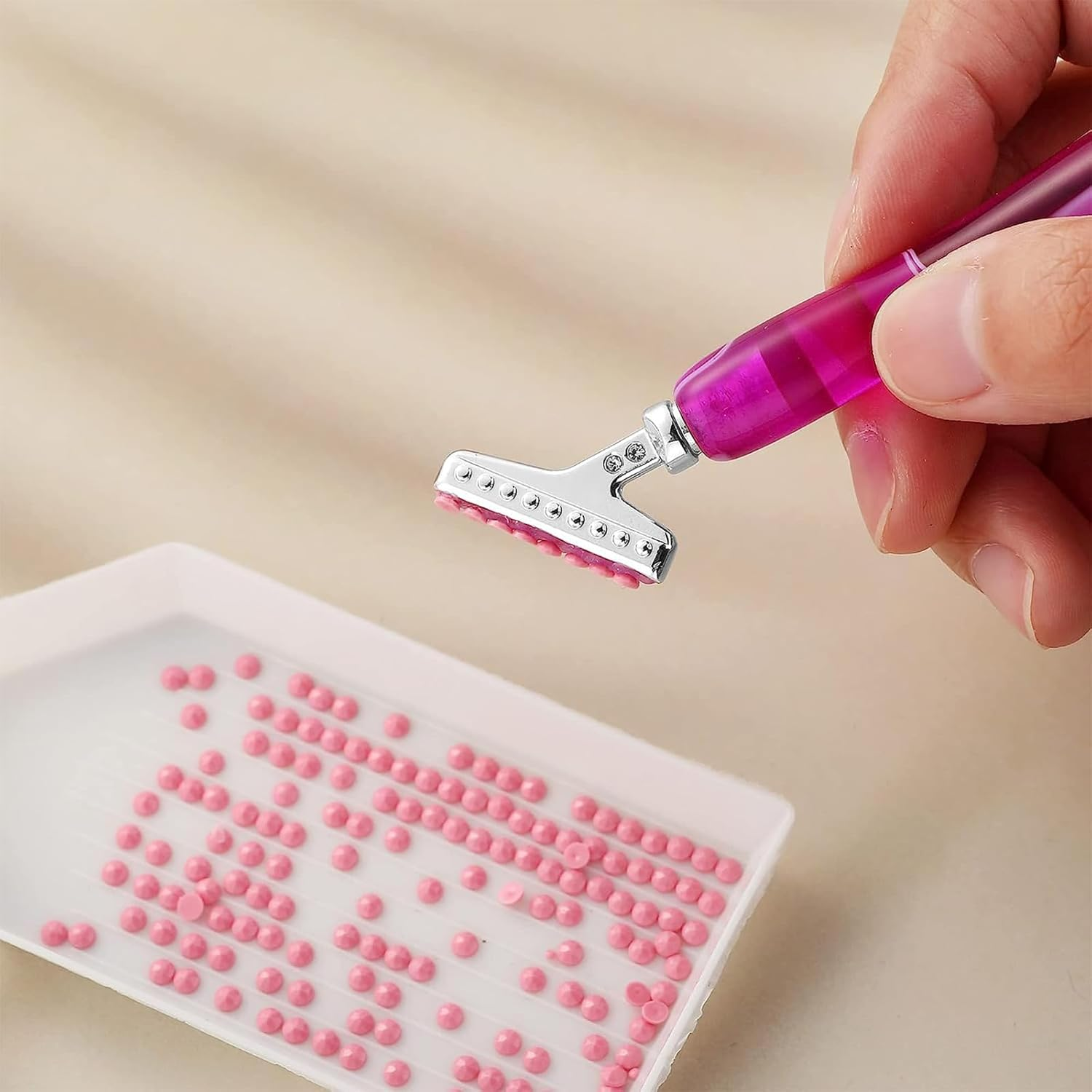 Diamond Painting Pen Kit Stainless Steel Metal Pen Tips Kits(34Pcs),3Pcs Diamond Art Pens 5D Diamond Painting Tools for DIY 5D Diamond Painting image number 5