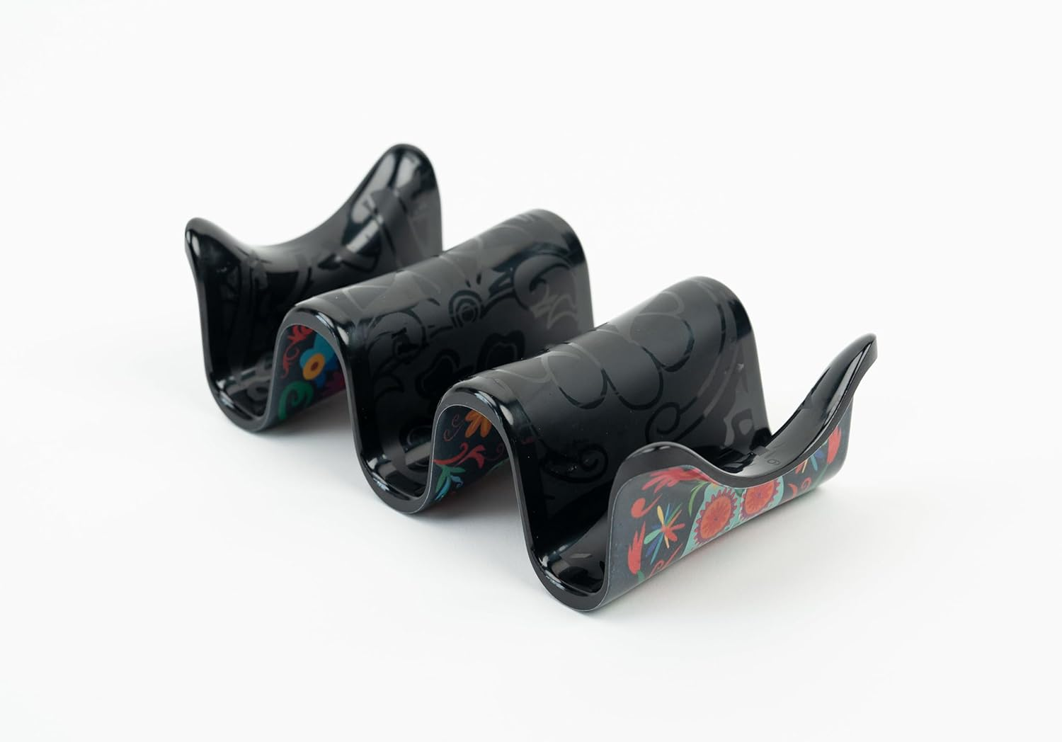 Prepara Day of the Dead Taco Holder &ndash; Holds 3 Shells &ndash; Multicolour &ndash; 8.9 X 19.1 X 4.6 Cm &ndash; Fun Novelty Taco Stand for Parties & Dinners image number 1