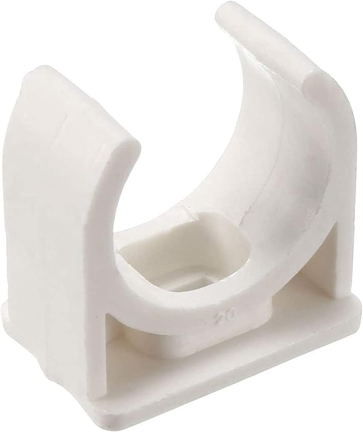 100 Pcs U-Shaped PVC Pipe Clamps Clips, White, 20Mm/3/4" Pipes, Compact, High Strength, Long Life image number 2