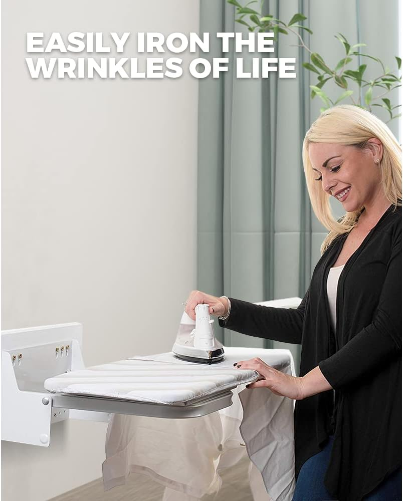 Yarra Supply Wall Mounted Ironing Board 180 Degree Rotatable, Space Saving Folding Iron Board, Heat Resistance Foldable Ironing Station for Home Apartment Small Space, 99Cmx30Cm image number 5