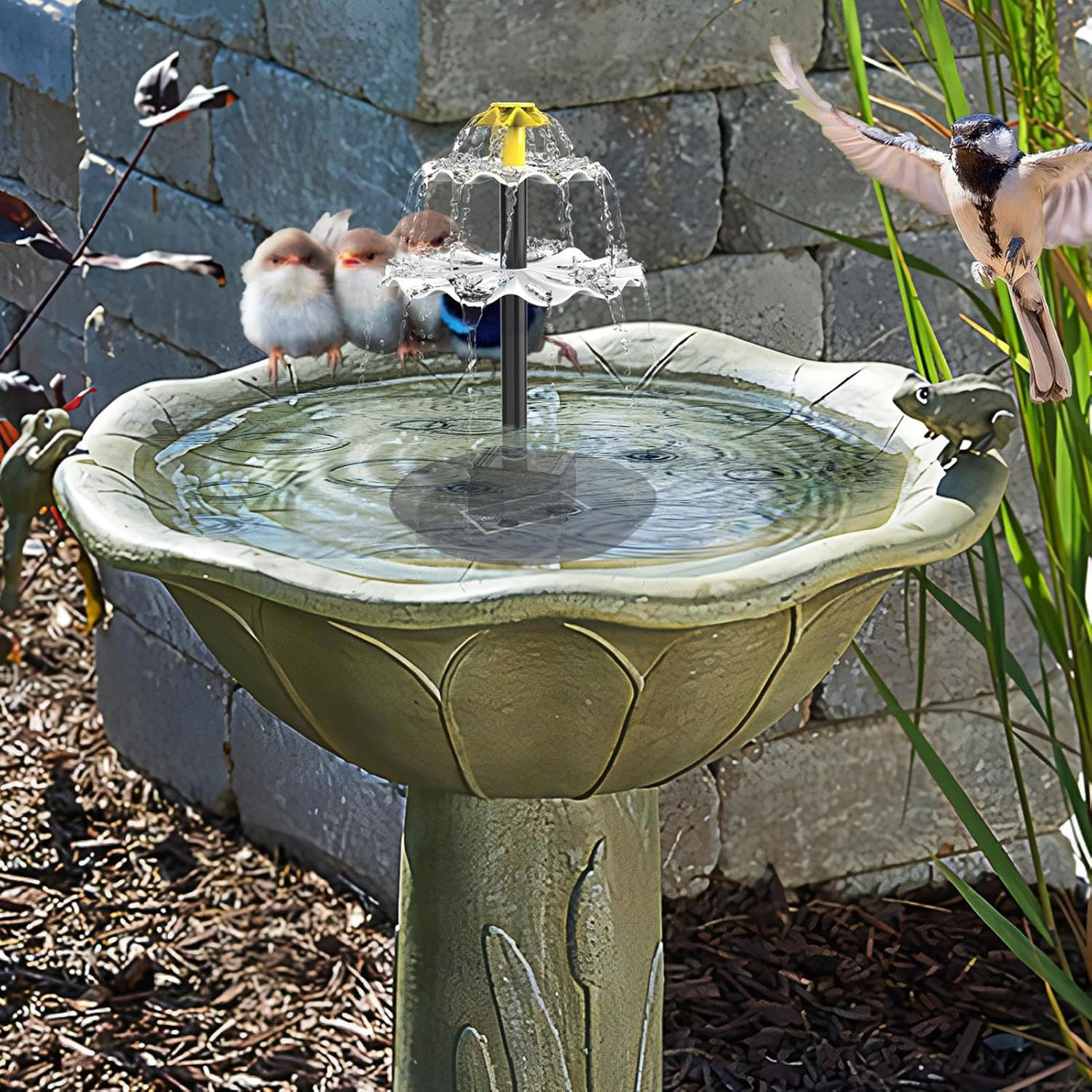 Solar Bird Bath Fountain - Outdoor Pond Pump Kit, Floating Solars Water Sprayer, Eco Friendly Power Design, Compact Garden Feature | Decorative Solar Fountain for Bird Bath Pond Patio - 2W image number 2