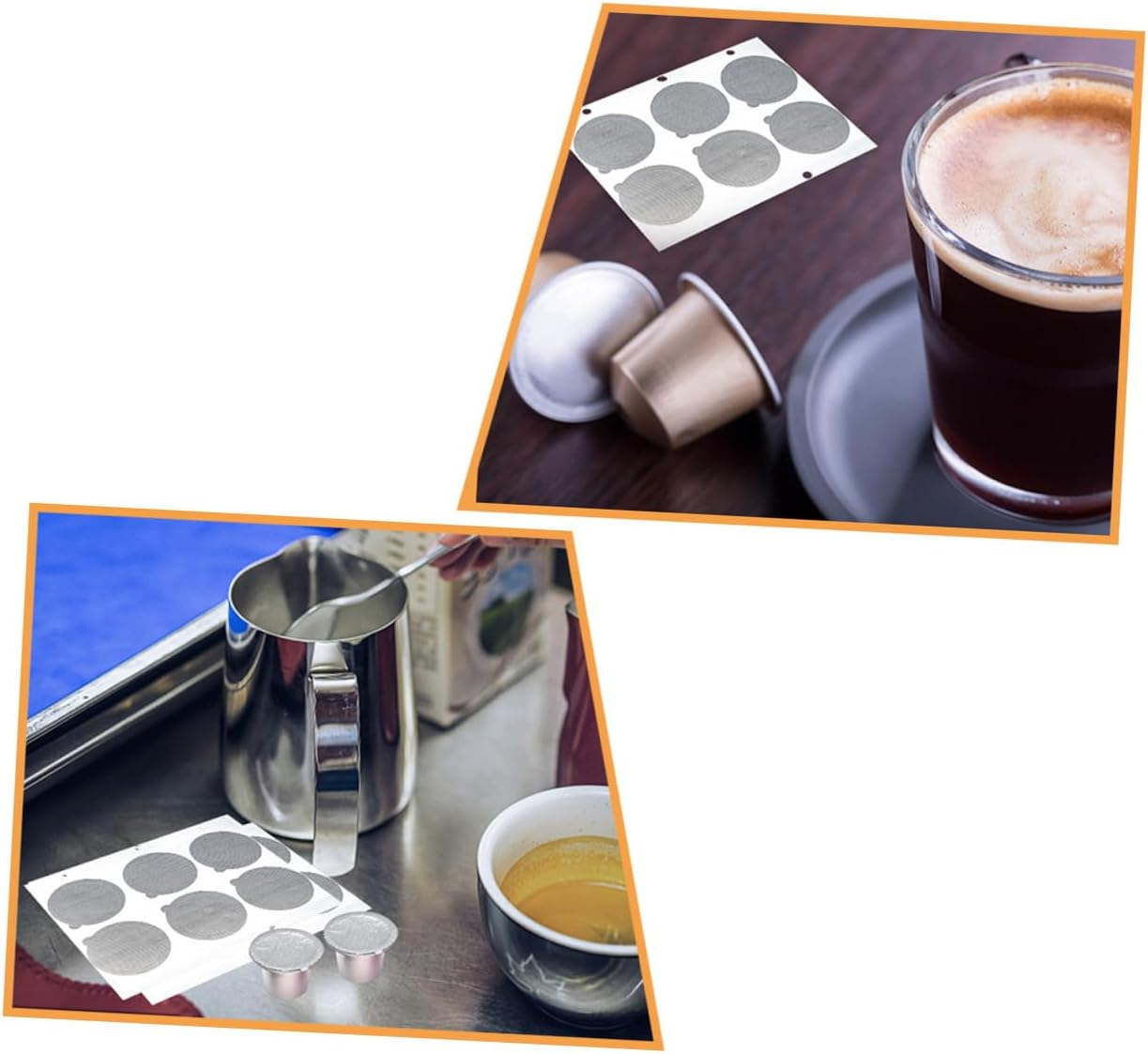 NIYANGLE 120Pcs Aluminum Foil Coffee Pod Seal Stickers Reusable Espresso Lid Covers Easy Tear Tight Seal for Original Line Capsules Coffee Accessories image number 1