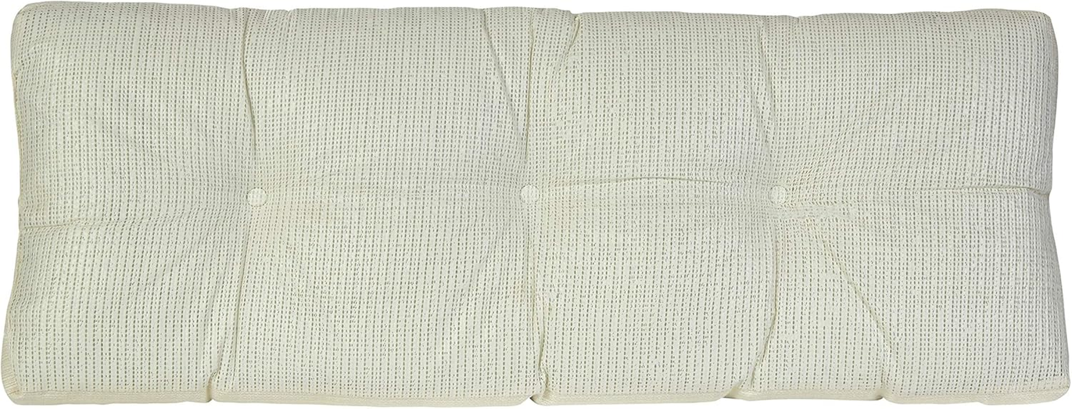 Klear Vu the Gripper Omega Non-Slip Tufted Bench Cushion for Indoor Furniture, Entryway Storage, Bay Window, Corner Nook or Piano Seat, 35 Inches, 01 Ivory image number 2