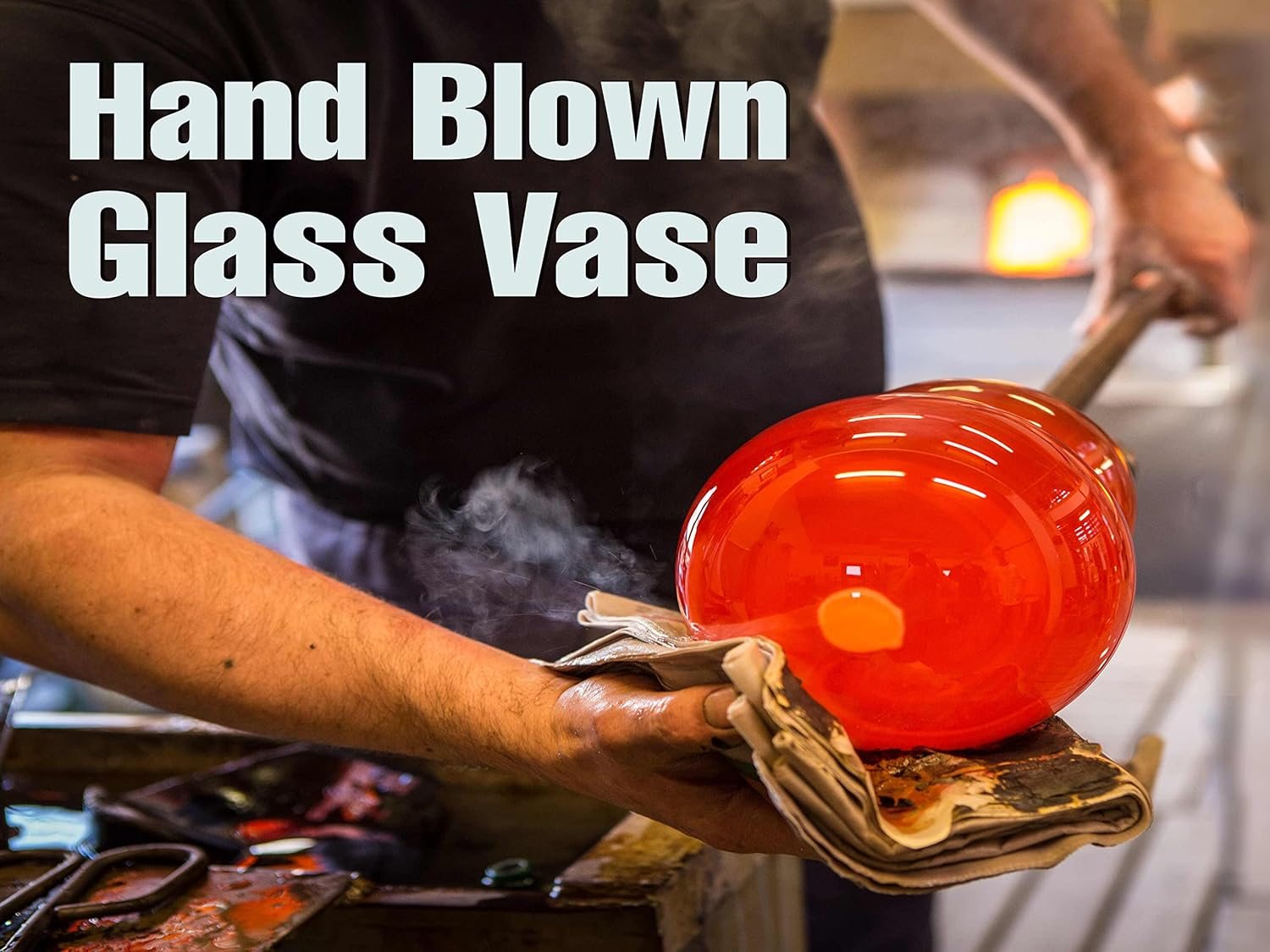 OLEEK Purse Vase for Flowers (Handmade) Glass Purse for Drinks -10Inche- Clear, Cool & Cute Vase for Centerpieces & Fish Bowl - Handbag Unique Flower Vase Decorative - Wide Mouth Bubble Vase for D&eacute;cor - Green image number 4