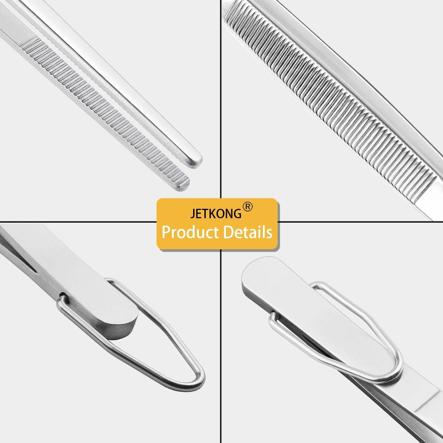 Lexziuo 1PCS Stainless Steel Food Tweezers - Reusable Kitchen Tongs for Cooking, Grilling, BBQ & Plating | Professional Chef Tweezers for Precision Handling, Garnishing & Serving image number 1
